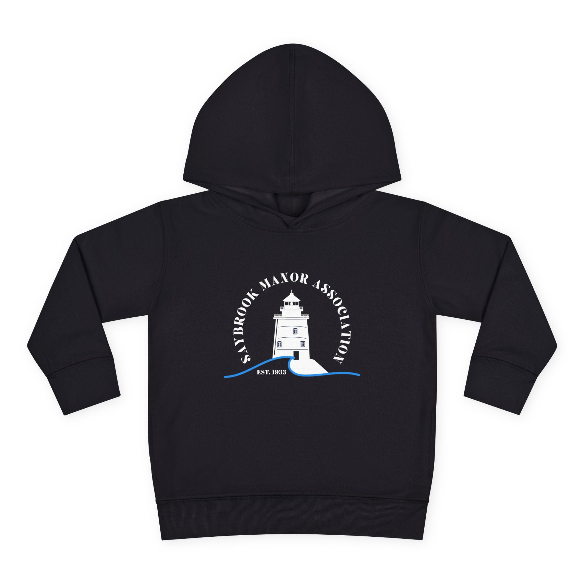 Toddler Hoodie- Saybrook Manor Association Logo on Front - "NAP. SNAX. SAYBROOK. REPEAT."