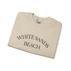 Adult- "White Sands Beach" - Black Writing- Unisex Crewneck Sweatshirt