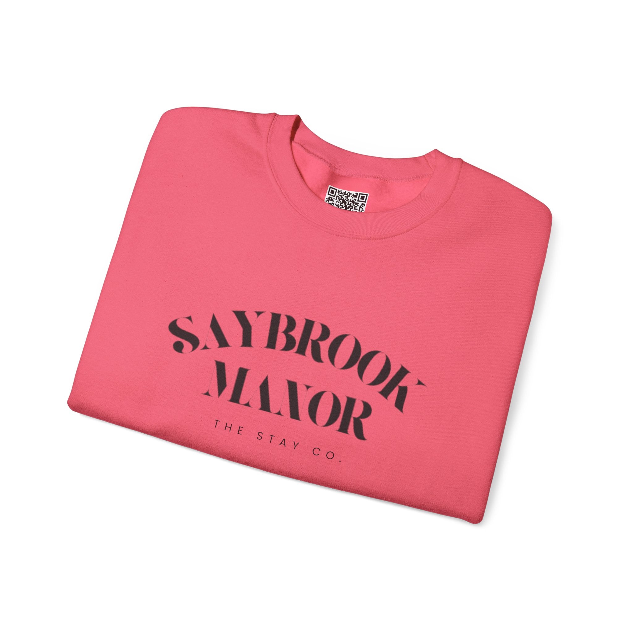 Adult Crewneck-Saybrook Manor with Logo on Back- Black Writing