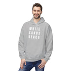 White Sands Beach Hoodie in White Writing