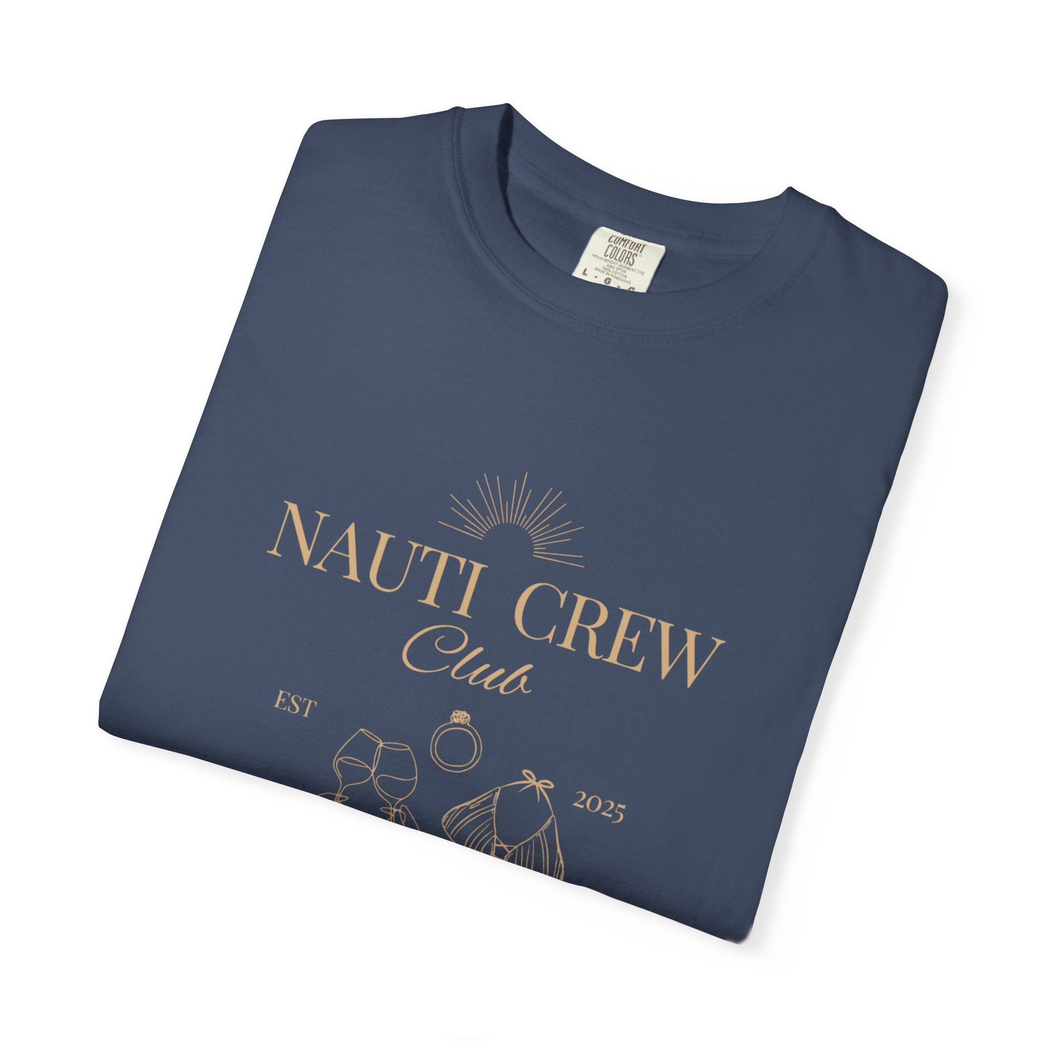 Matching "Nauti Crew-Best Mates" -T-Shirt, Pefect for Bachelorette and Wedding Parties- Unisex Vacation Top, Sailor Humor Apparel