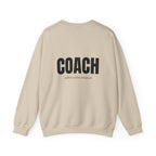 Adult- PE Teacher Crew Neck "Squad Goals" (Front)- "COACH #PhysiclEducationClub" (Back) -Crewneck Sweatshirt, Cozy Fall Apparel, Unisex Gift, Casual Style, September Vibes, Seasonal Fashion