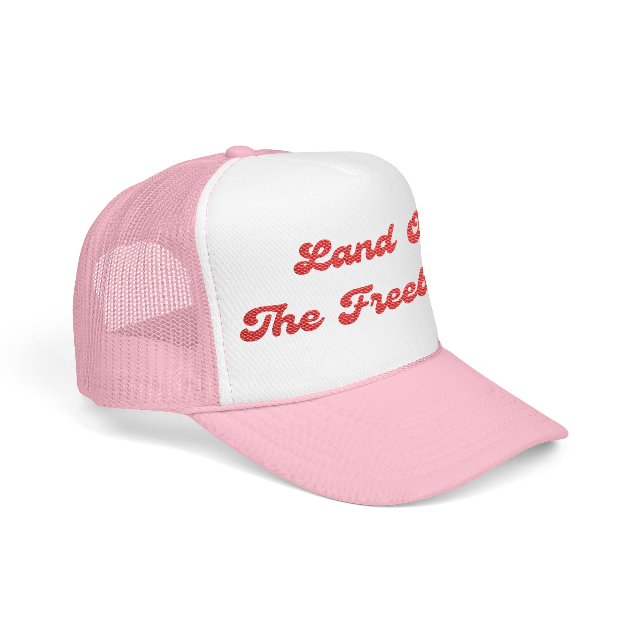 "Land of the Freebird"- Foam Trucker Hat, Embroidered Cap, BBQ Hat, Perfect Gift for Grilling Enthusiasts, Summer BBQ Accessory, Fun Party Hat
