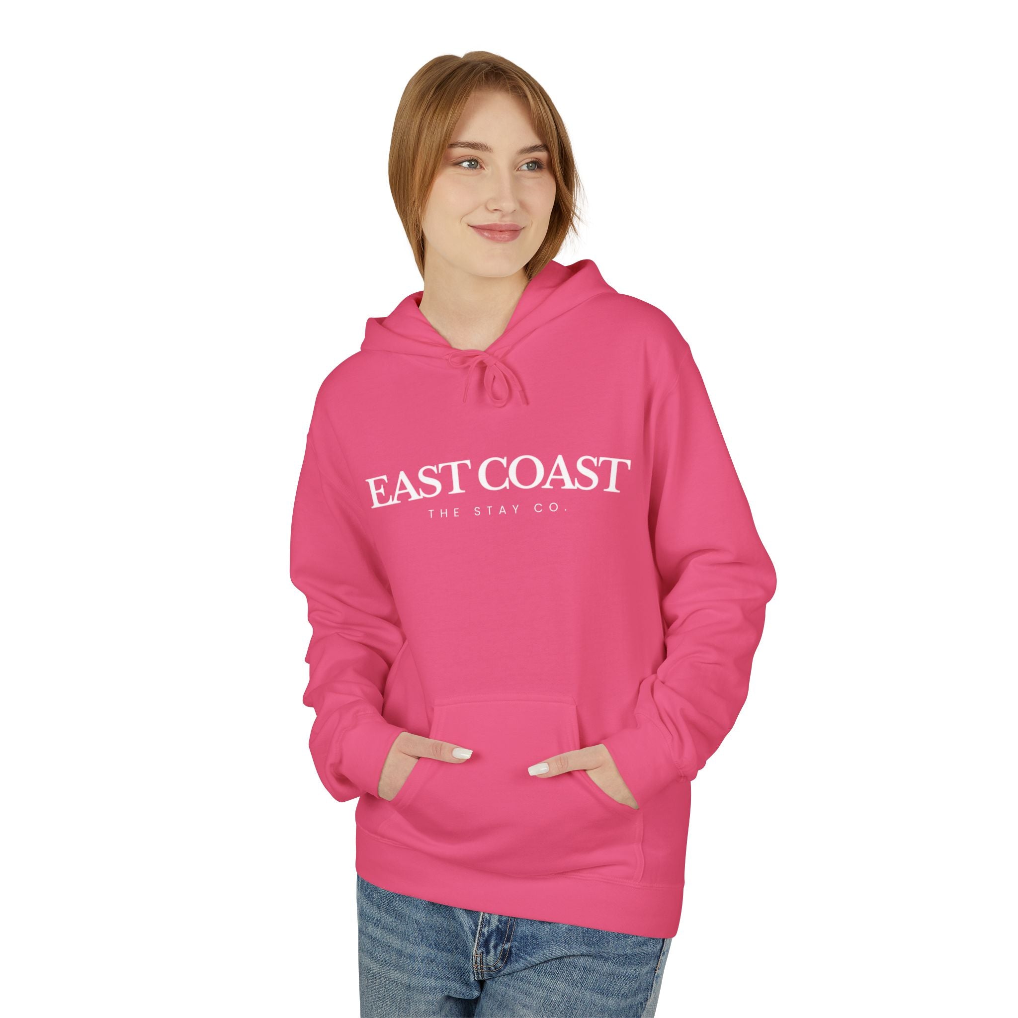 Adult-East Coast - White Writing Hoodie