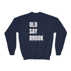 Youth-(XS-XL) Old Saybrook Crewneck With Association Logo On Front- White Writing