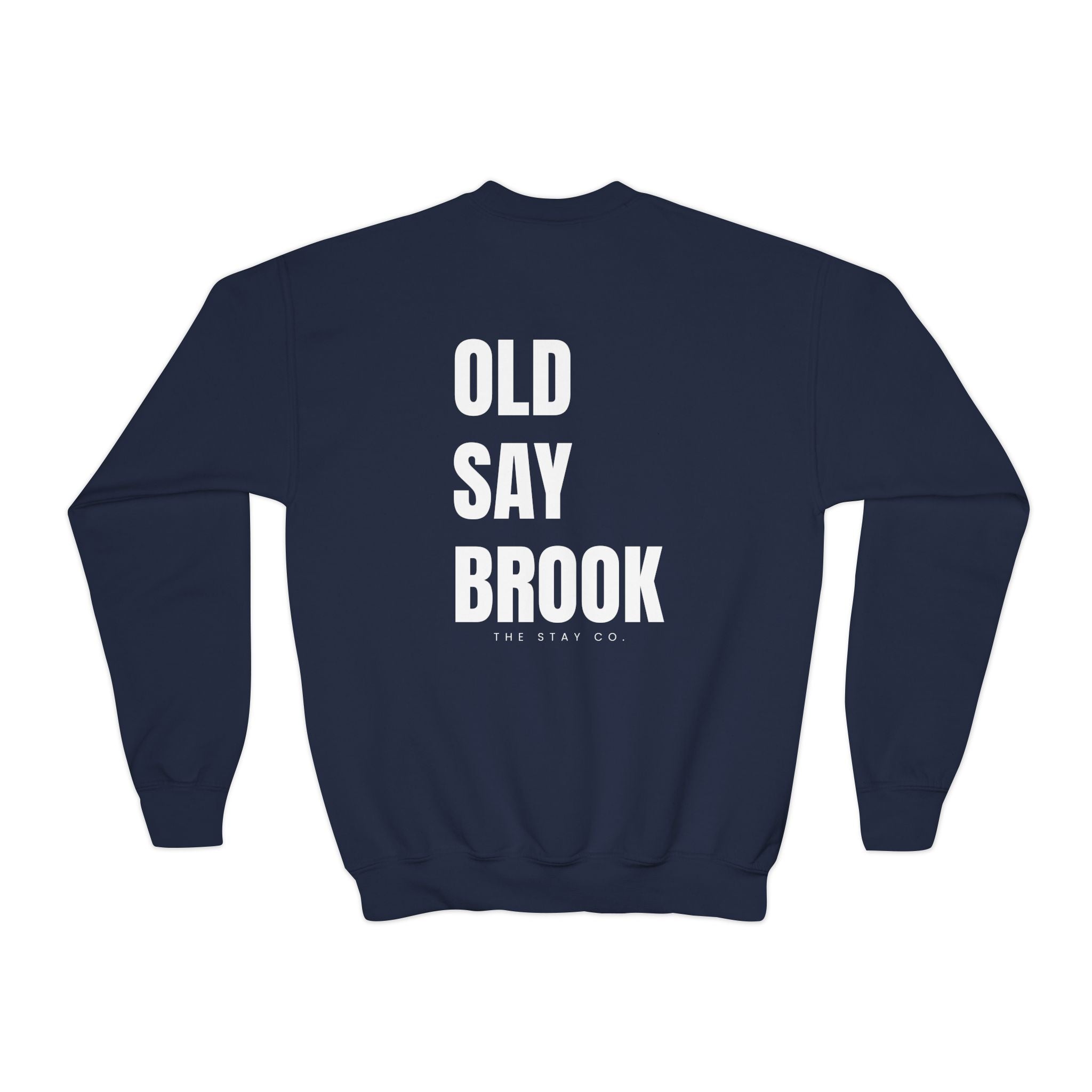 Youth-(XS-XL) Old Saybrook Crewneck With Association Logo On Front- White Writing