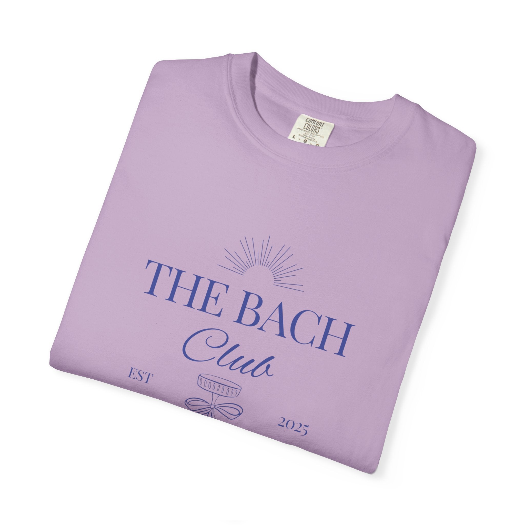 Matching "The Bach Club -Last Splash- Candlewood Lake" -T-Shirt in Blue Writing-Choose a Color-  Perfect for Bachelorette and Wedding Parties- Unisex Vacation Top, Sailor Humor Apparel