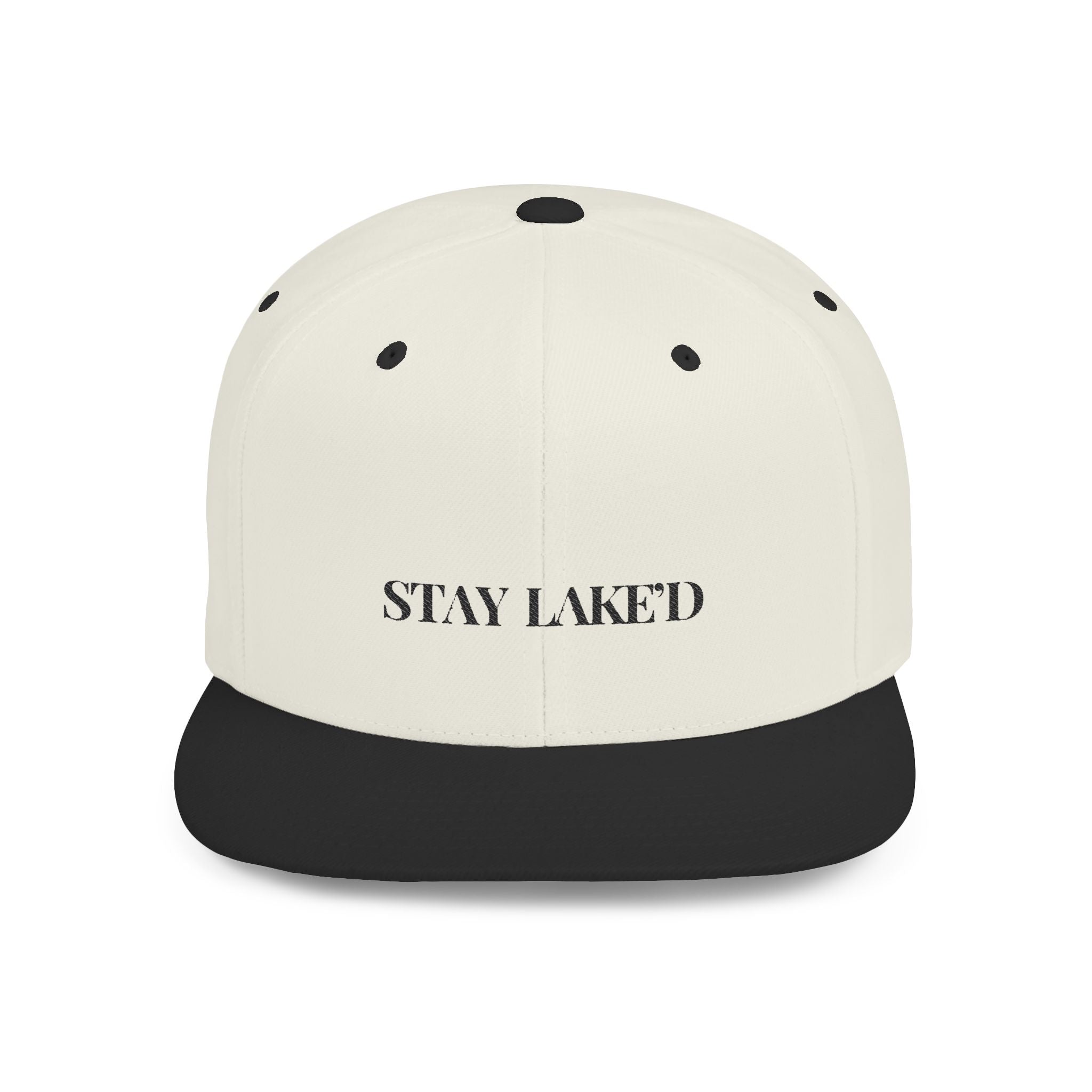 Embroidered Snackback Cap-"Stay Lake'd"- Casual Hat, Outdoor Apparel, Summer Fashion, Gift for Him/Her, Festival Accessory
