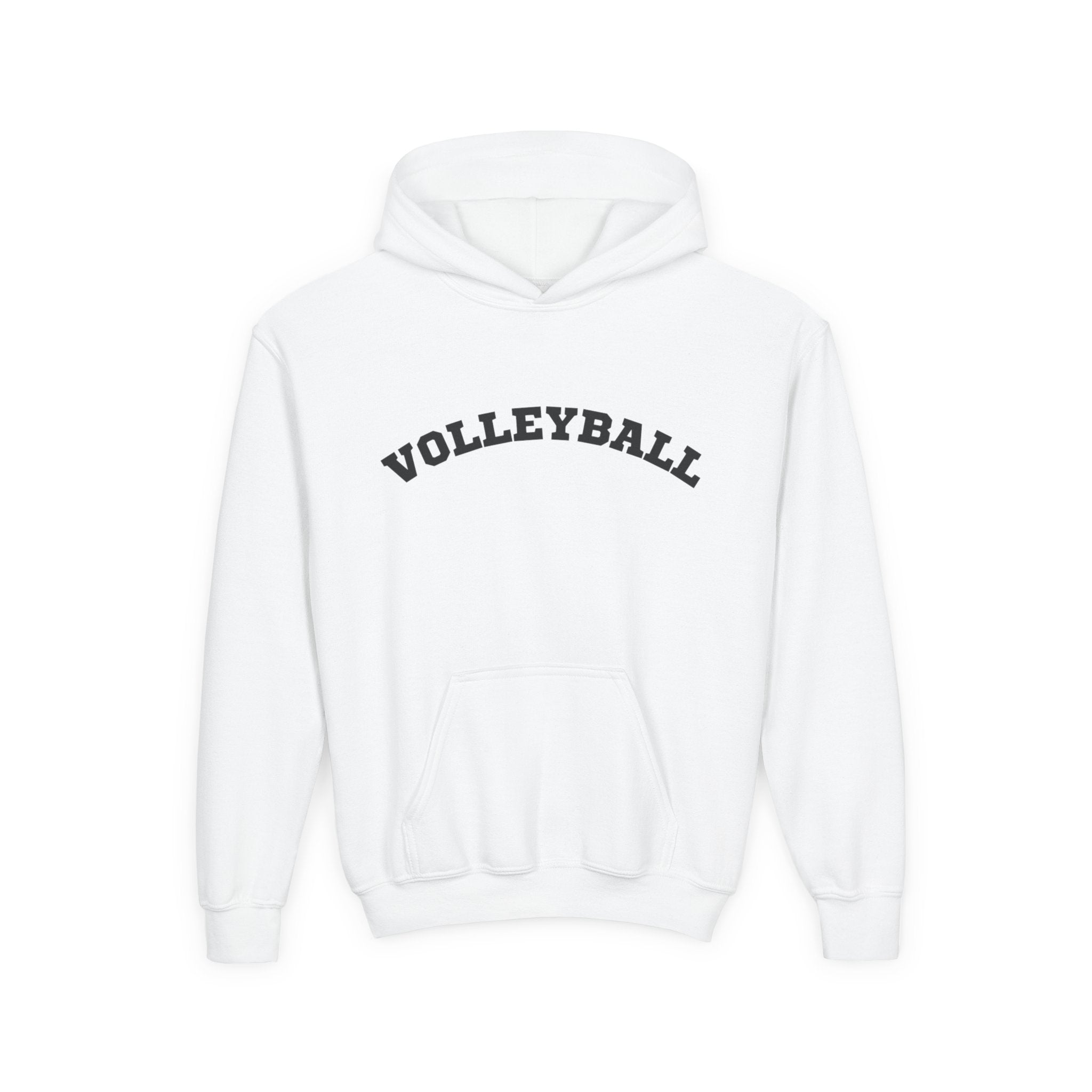 Youth Hoodie "Volleyball" - Choose Your Color- -Sports Apparel, Gift for Young Athletes, Team Spirit, Cozy Sweatshirt, Game Day Ready