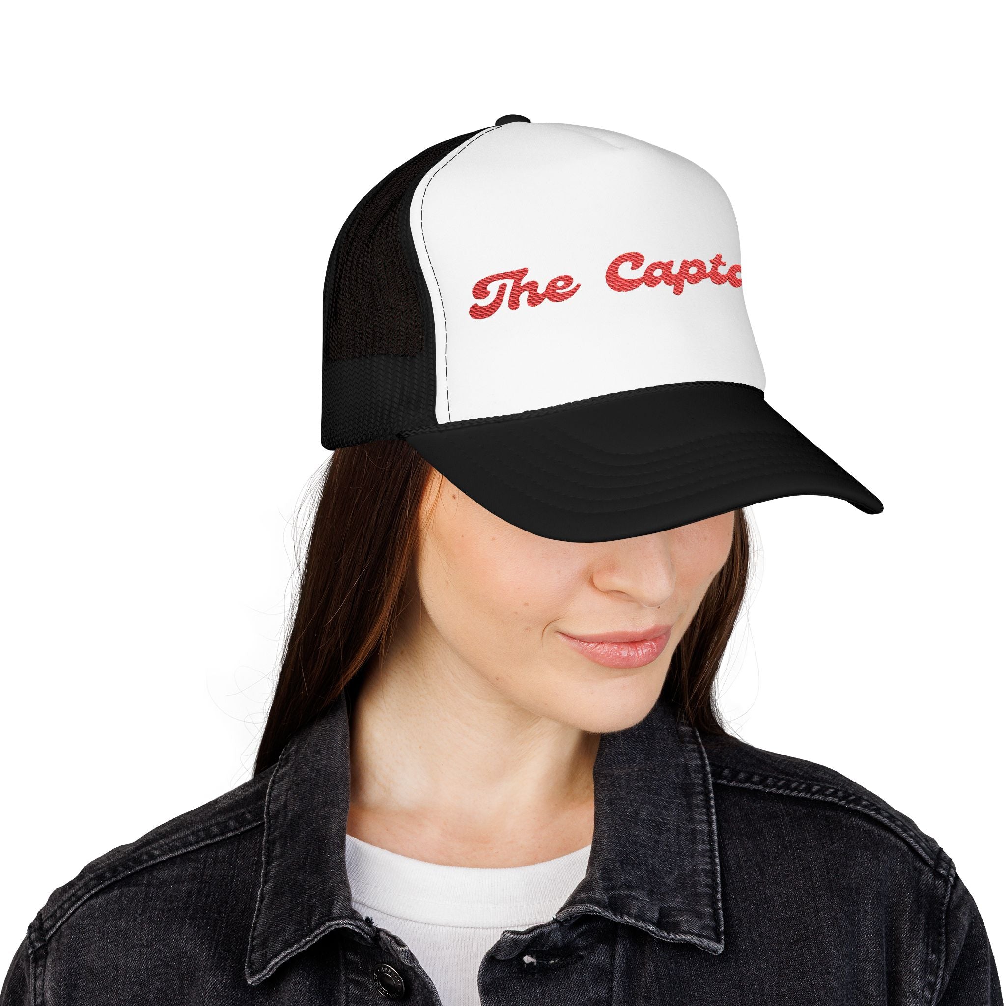 "The Captain"- Foam Trucker Hat, Embroidered Cap, BBQ Hat, Perfect Gift for Grilling Enthusiasts, Summer BBQ Accessory, Fun Party Hat
