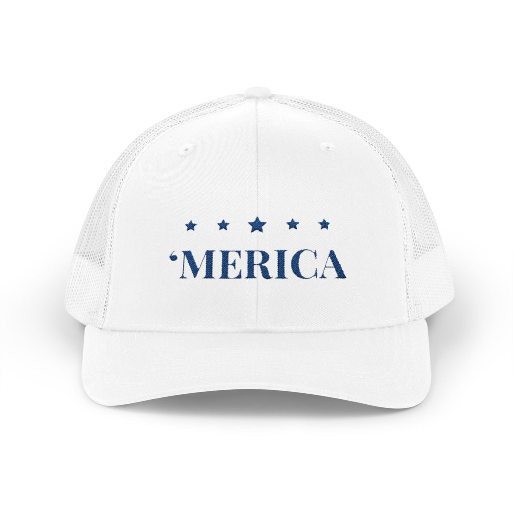 " 'Merica" Patriotic Snapback Trucker Cap | Cool Summer Hat | Perfect for BBQs, 4th of July