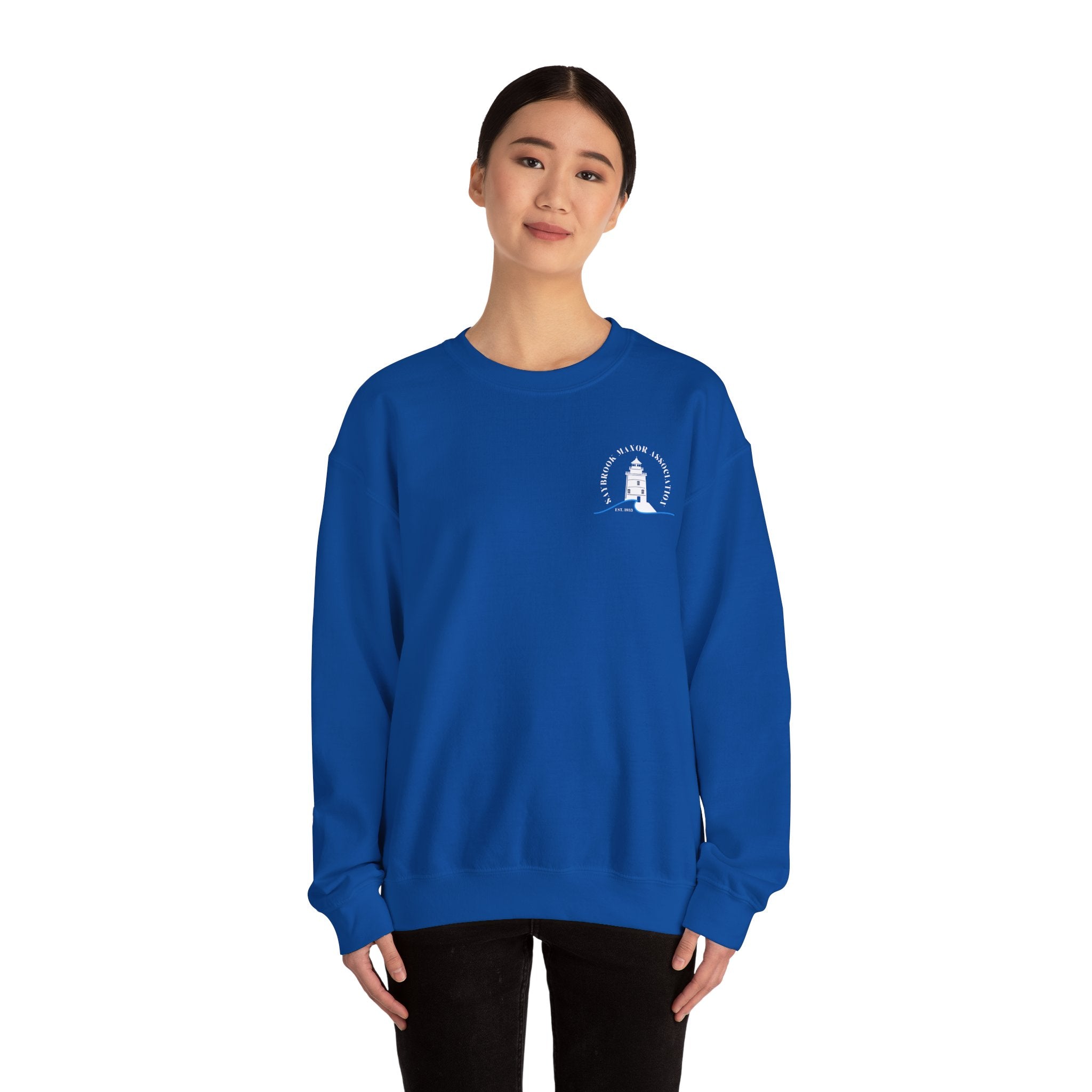 Adult- Old Saybrook Crewneck Sweatshirt With Association Logo On Front