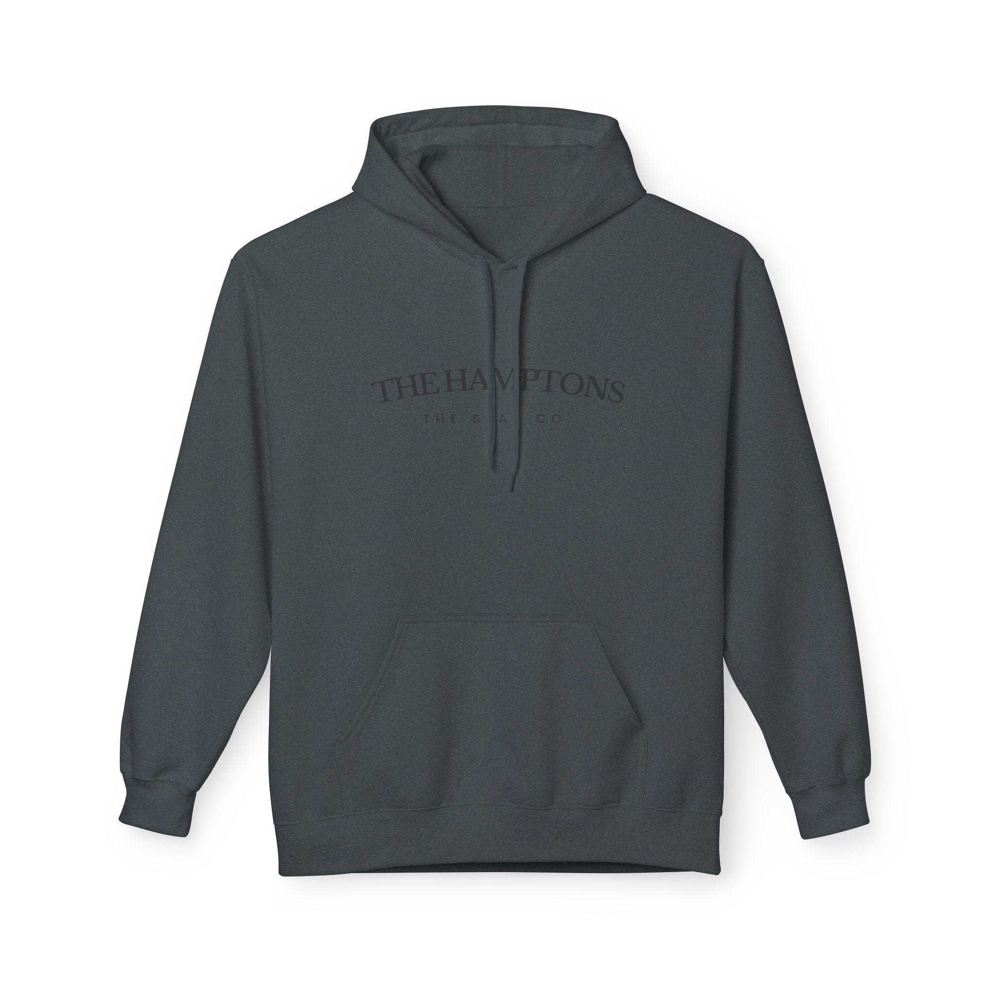 Adult-The Hamptons - Black Writing Hoodie