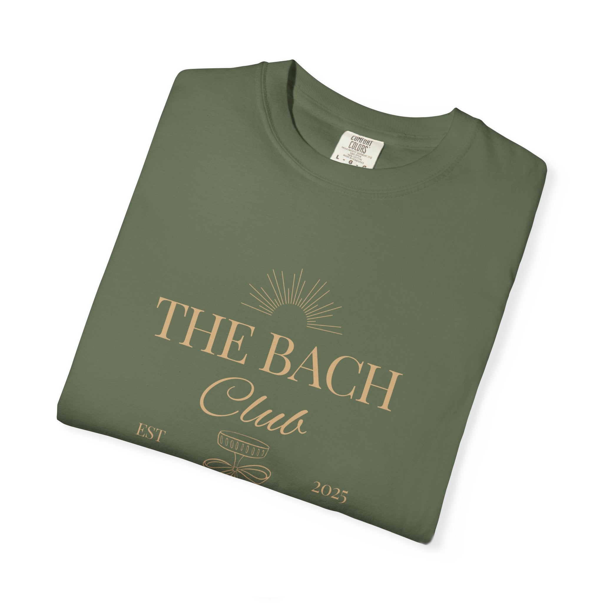 Matching "The Bach Club-Last Splash- Candlewood Lake" -In Beige Writing- Choose a Color Shirt- Perfect for Bachelorette and Wedding Parties- Unisex Vacation Top, Sailor Humor Apparel