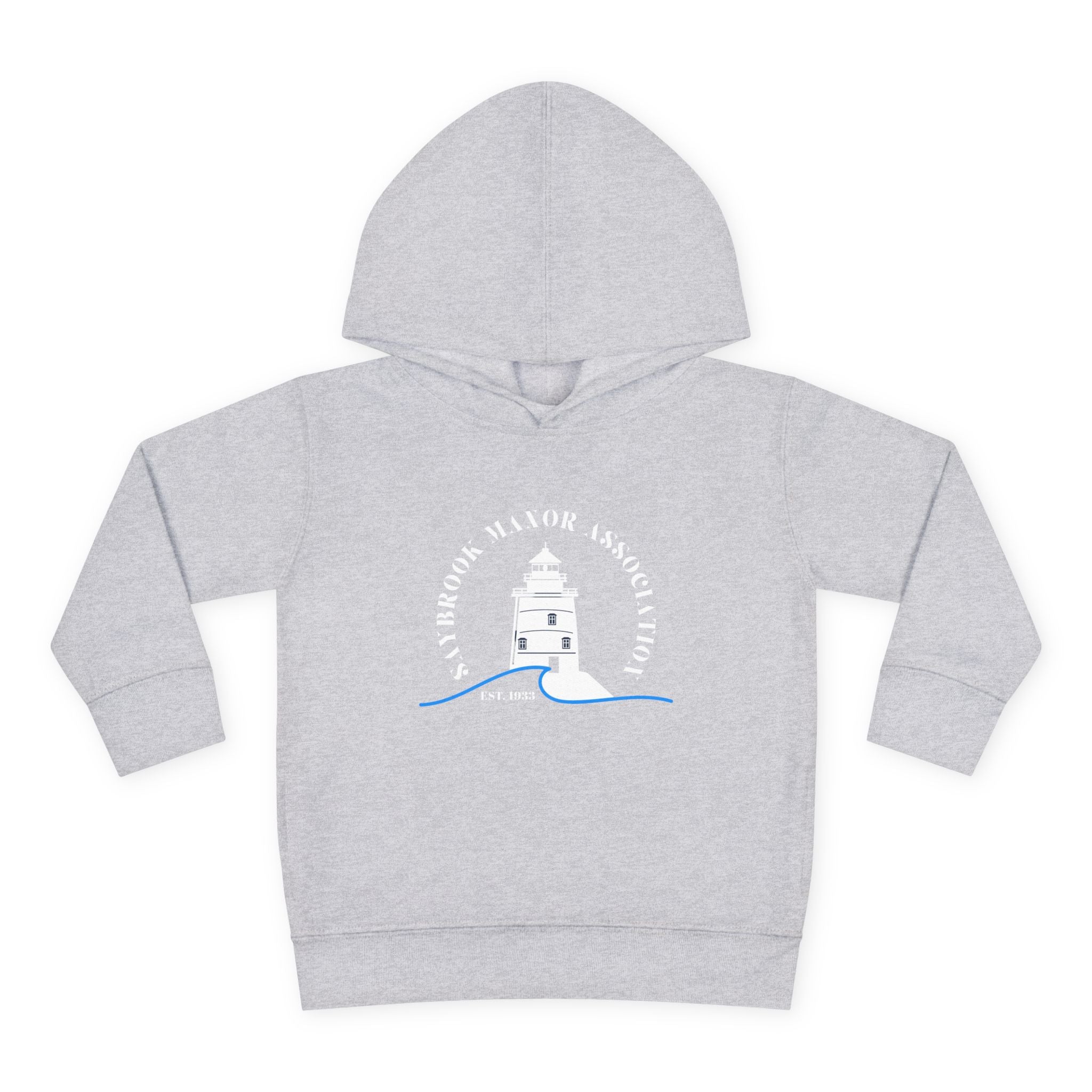 Toddler Hoodie- Saybrook Manor Association Logo on Front - "NAP. SNAX. SAYBROOK. REPEAT."