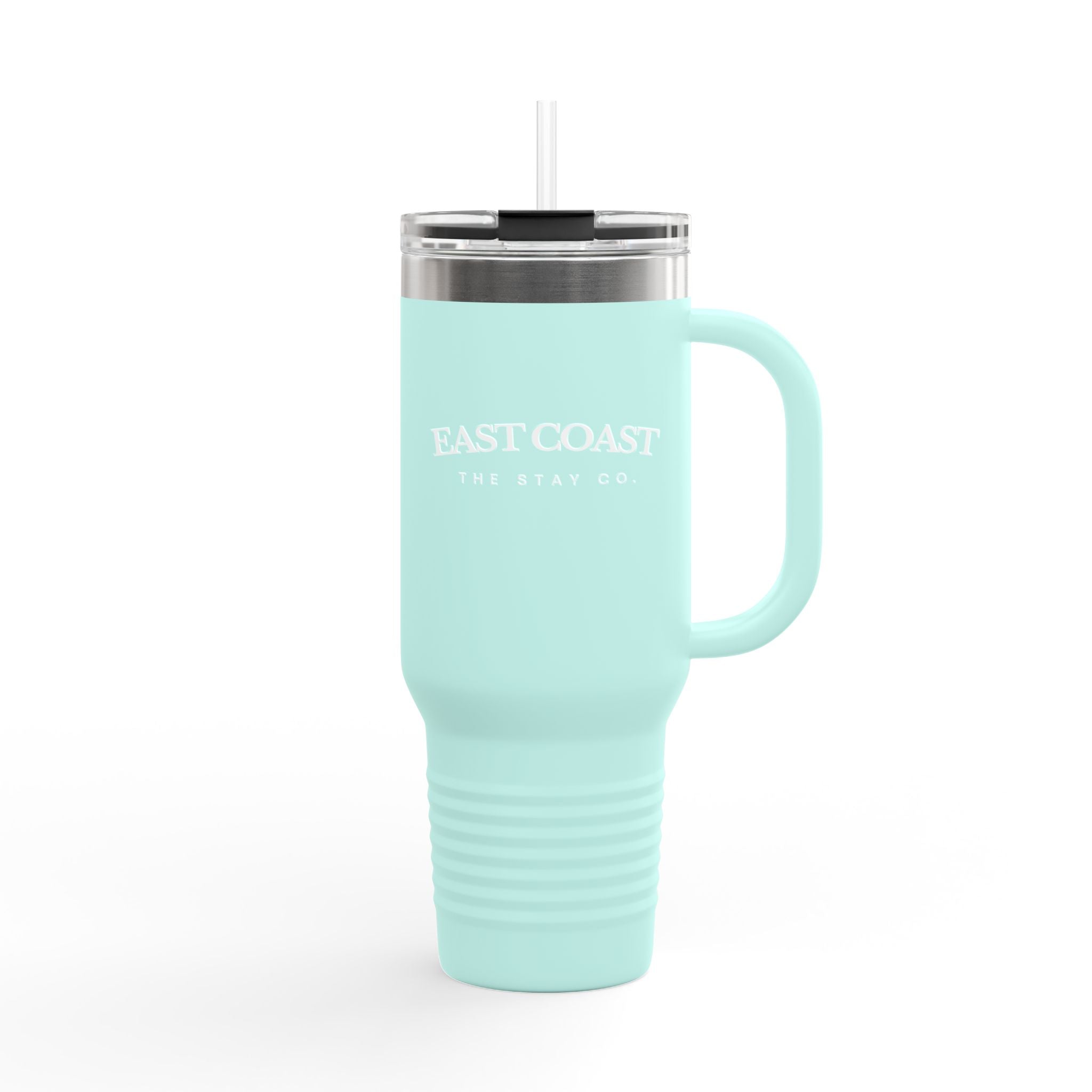 Travel Mug -40oz Insulated Cup- "East Coast" In White Writing