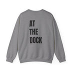 Adult- "Catch me" (Front) - "At The Dock" (Back) -Black Writing -Unisex Crewneck Sweatshirt
