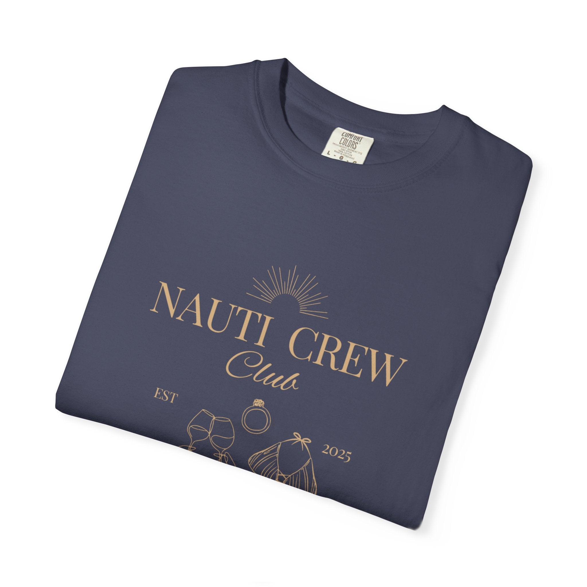 Matching "Nauti Crew-Best Mates" -T-Shirt, Pefect for Bachelorette and Wedding Parties- Unisex Vacation Top, Sailor Humor Apparel