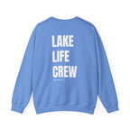 Adult- "Made For This"- (Front)  "Lake Life Crew" (Back)- White Writing- Unisex Crewneck Sweatshirt