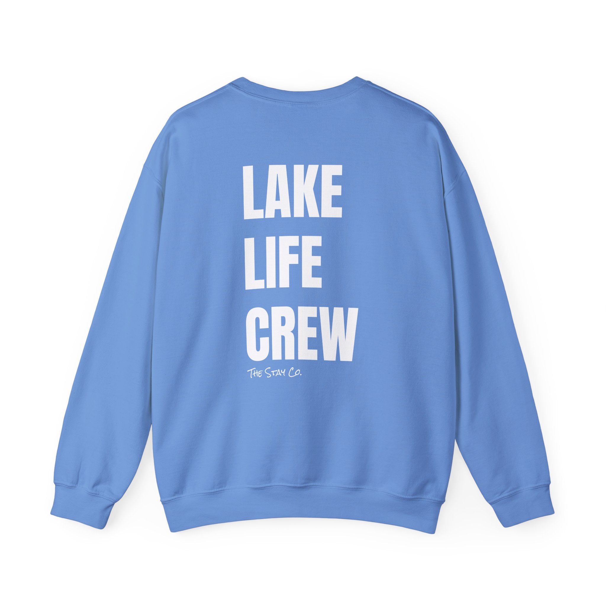 Adult- "Made For This"- (Front)  "Lake Life Crew" (Back)- White Writing- Unisex Crewneck Sweatshirt
