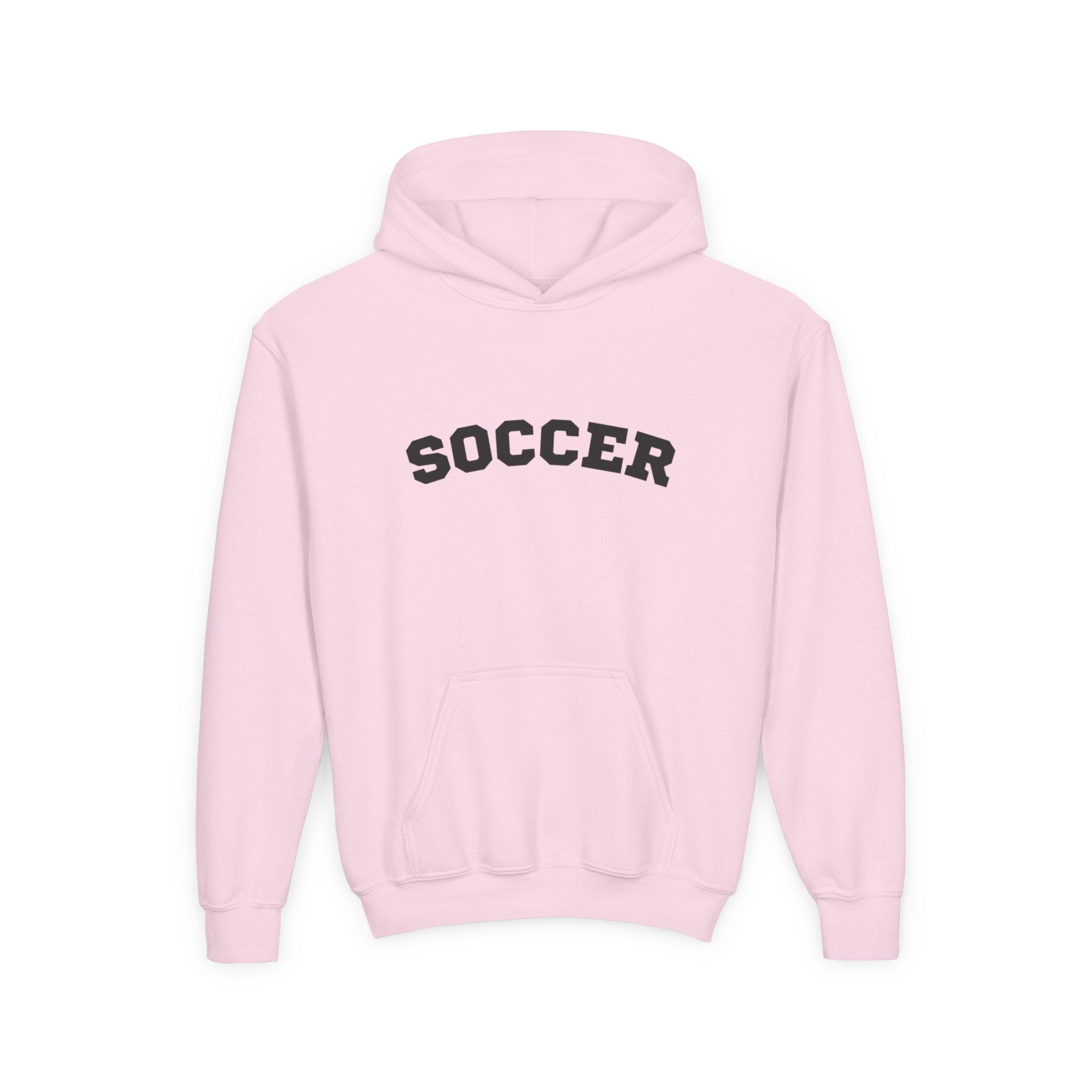 Youth Hoodie "Soccer" - Choose Your Color-Sports Apparel, Gift for Young Athletes, Team Spirit, Cozy Sweatshirt, Game Day Ready