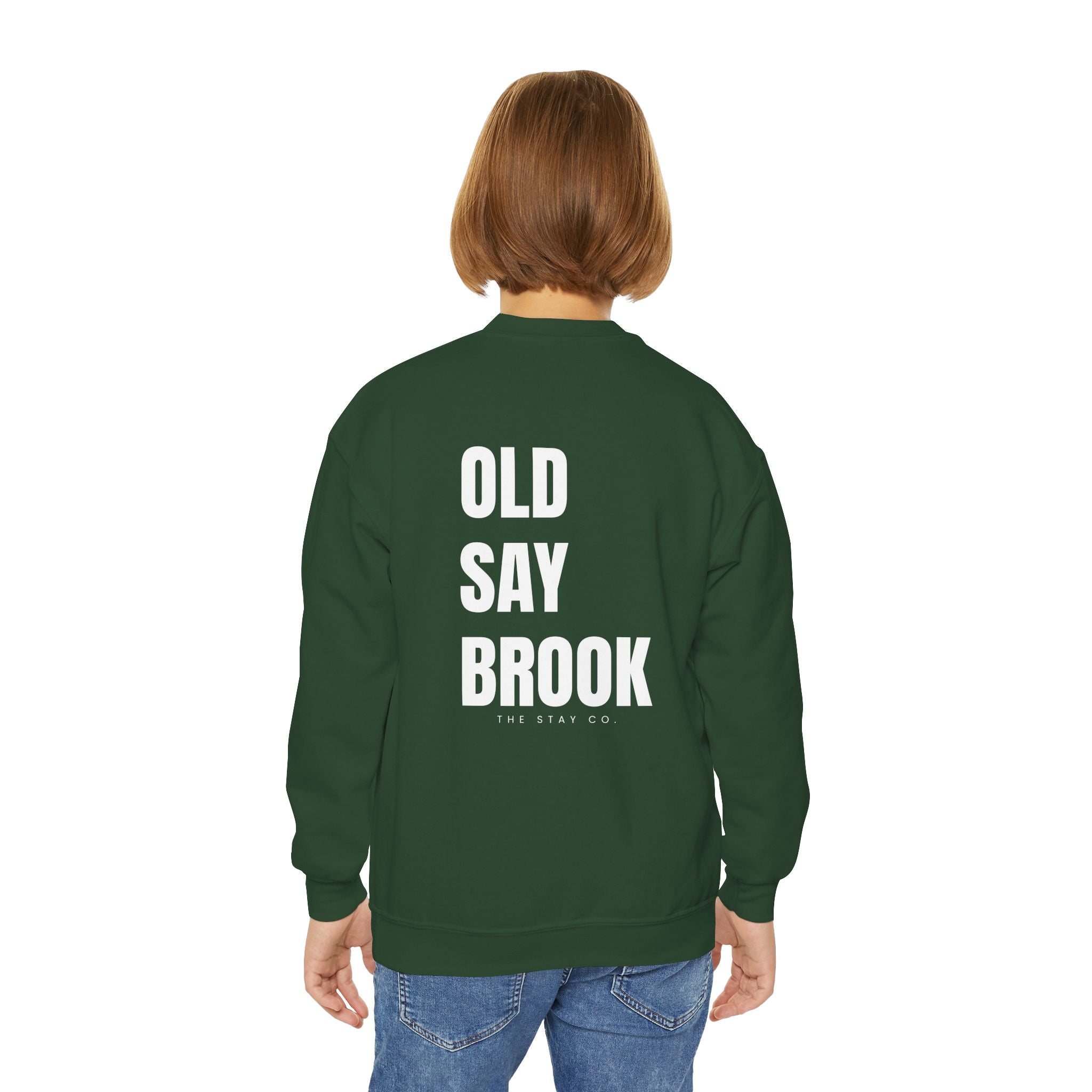 Youth-(XS-XL) Old Saybrook Crewneck With Association Logo On Front- White Writing