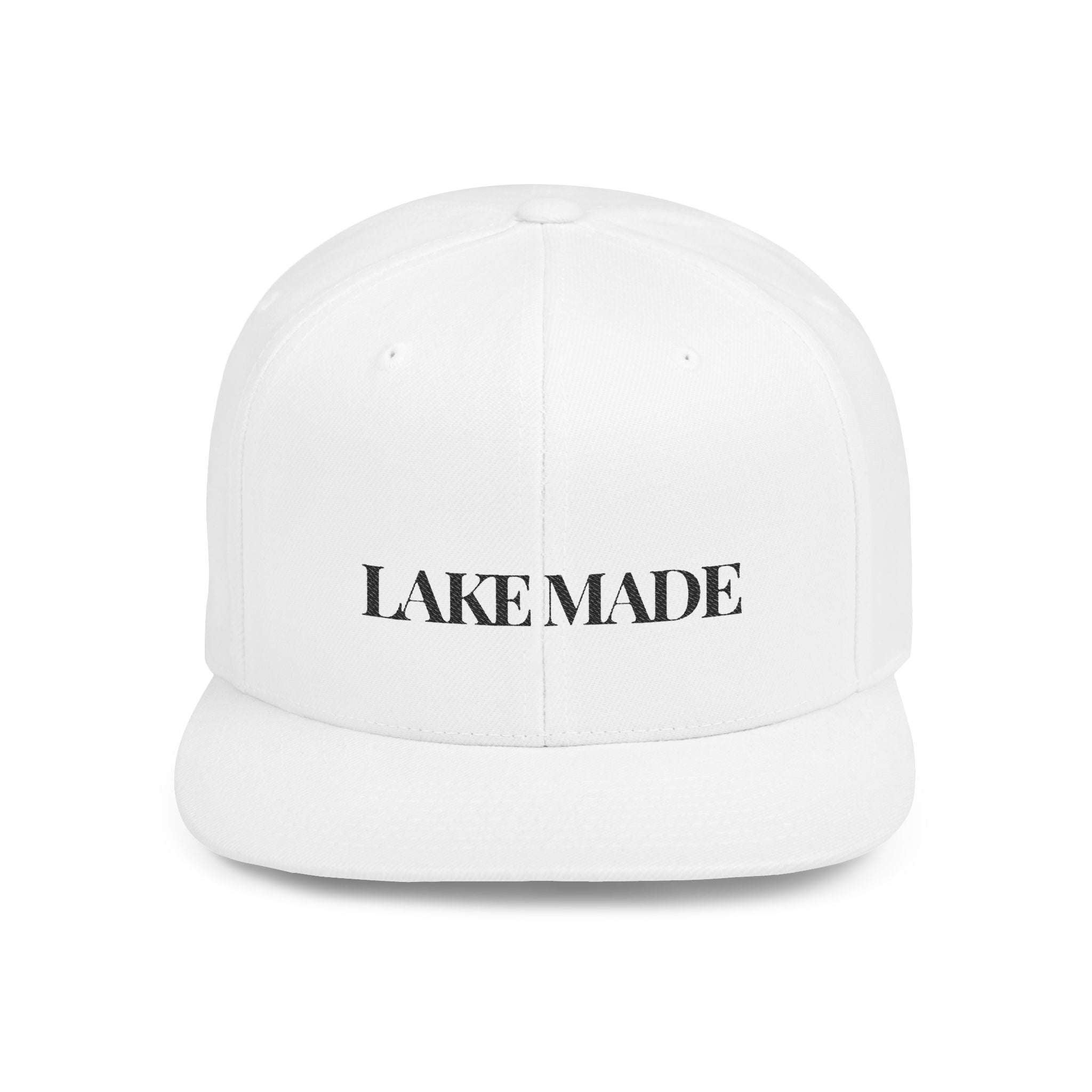 Embroidered Snackback Cap-"Lake Made"- Casual Hat, Outdoor Apparel, Summer Fashion, Gift for Him/Her, Festival Accessory