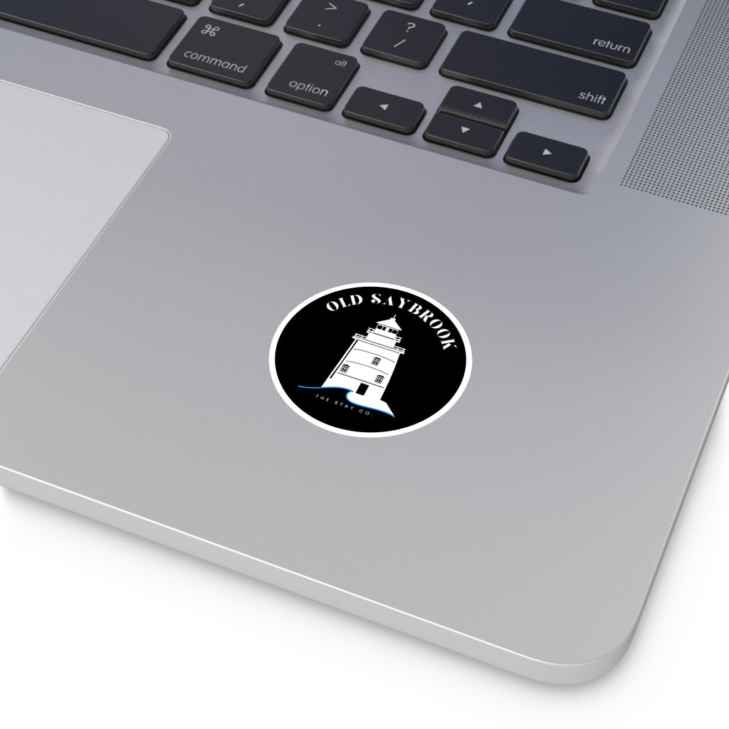 Old Saybrook Lighthouse Round Stickers