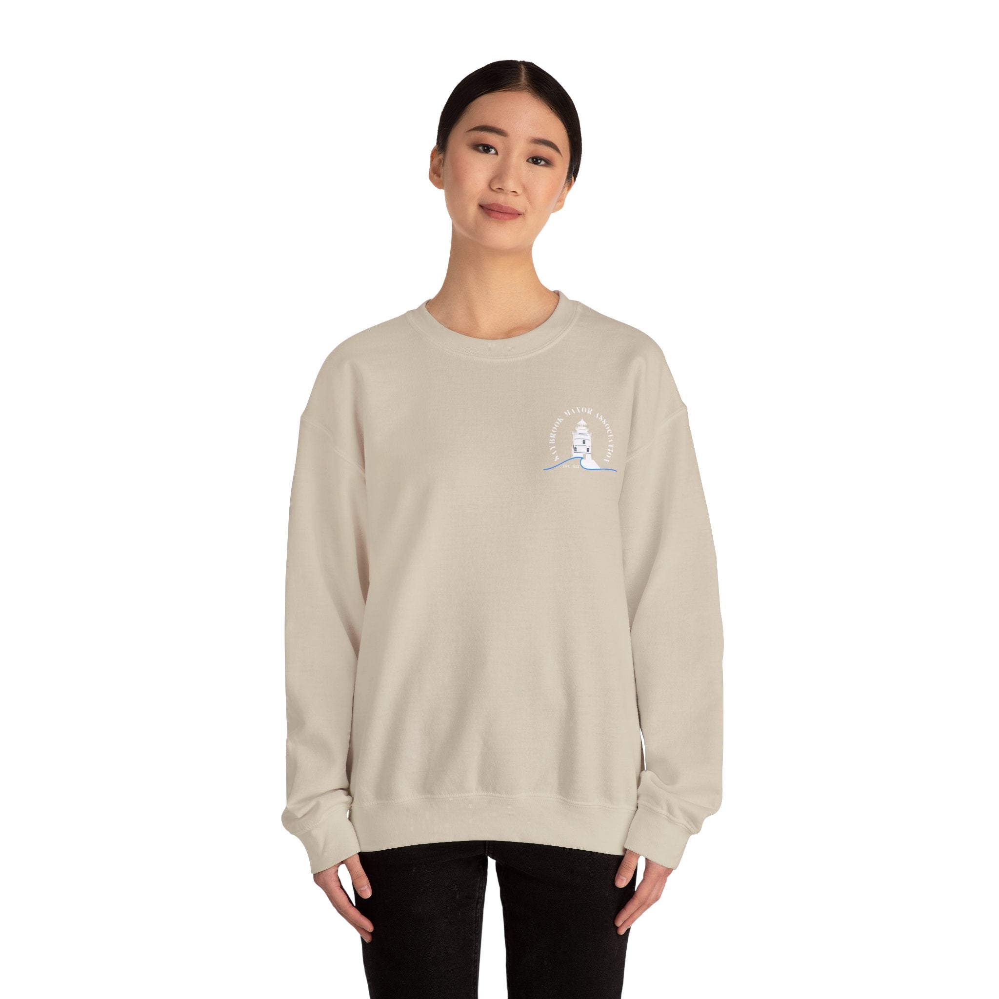 Adult- Old Saybrook Crewneck Sweatshirt With Association Logo On Front
