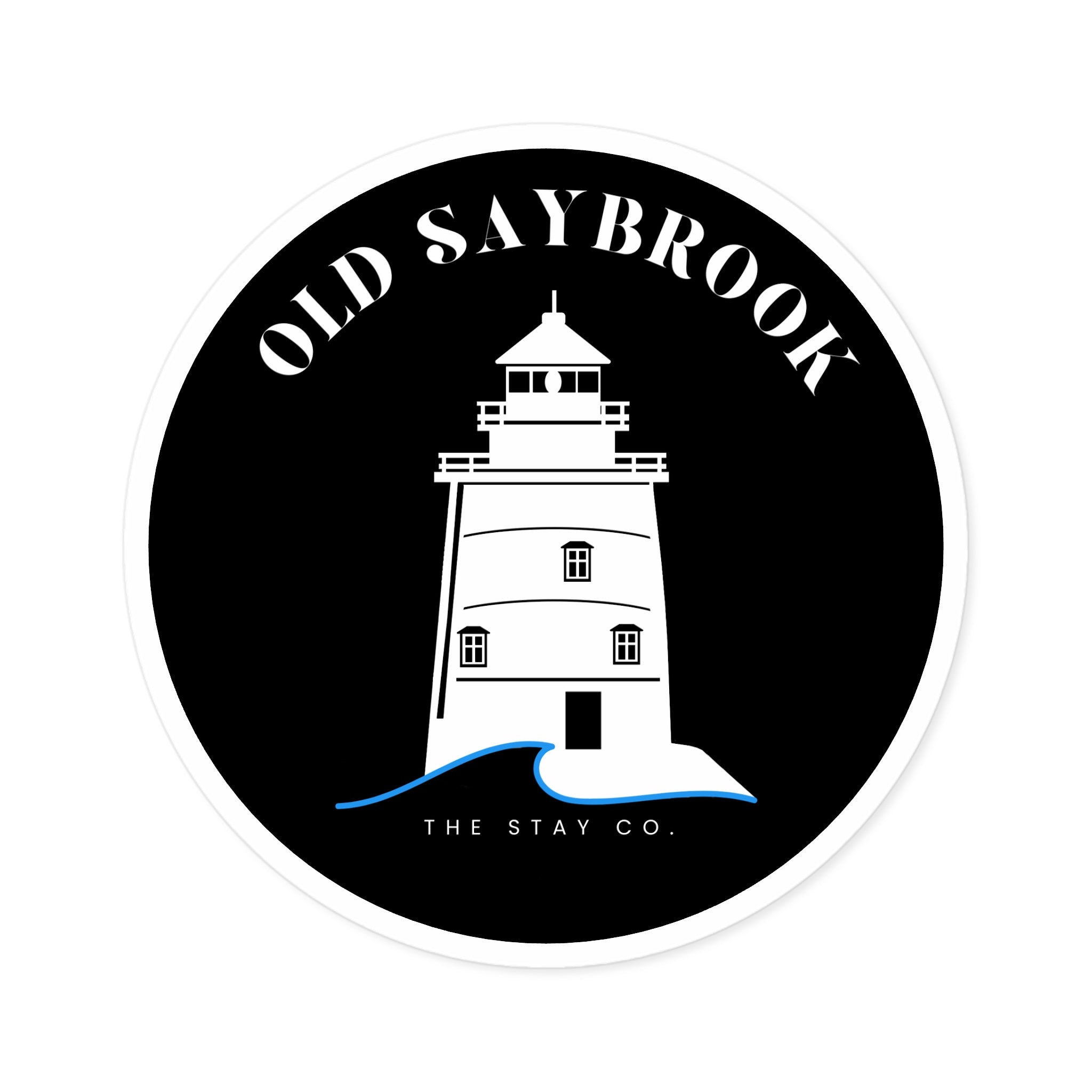 Old Saybrook Lighthouse Round Stickers
