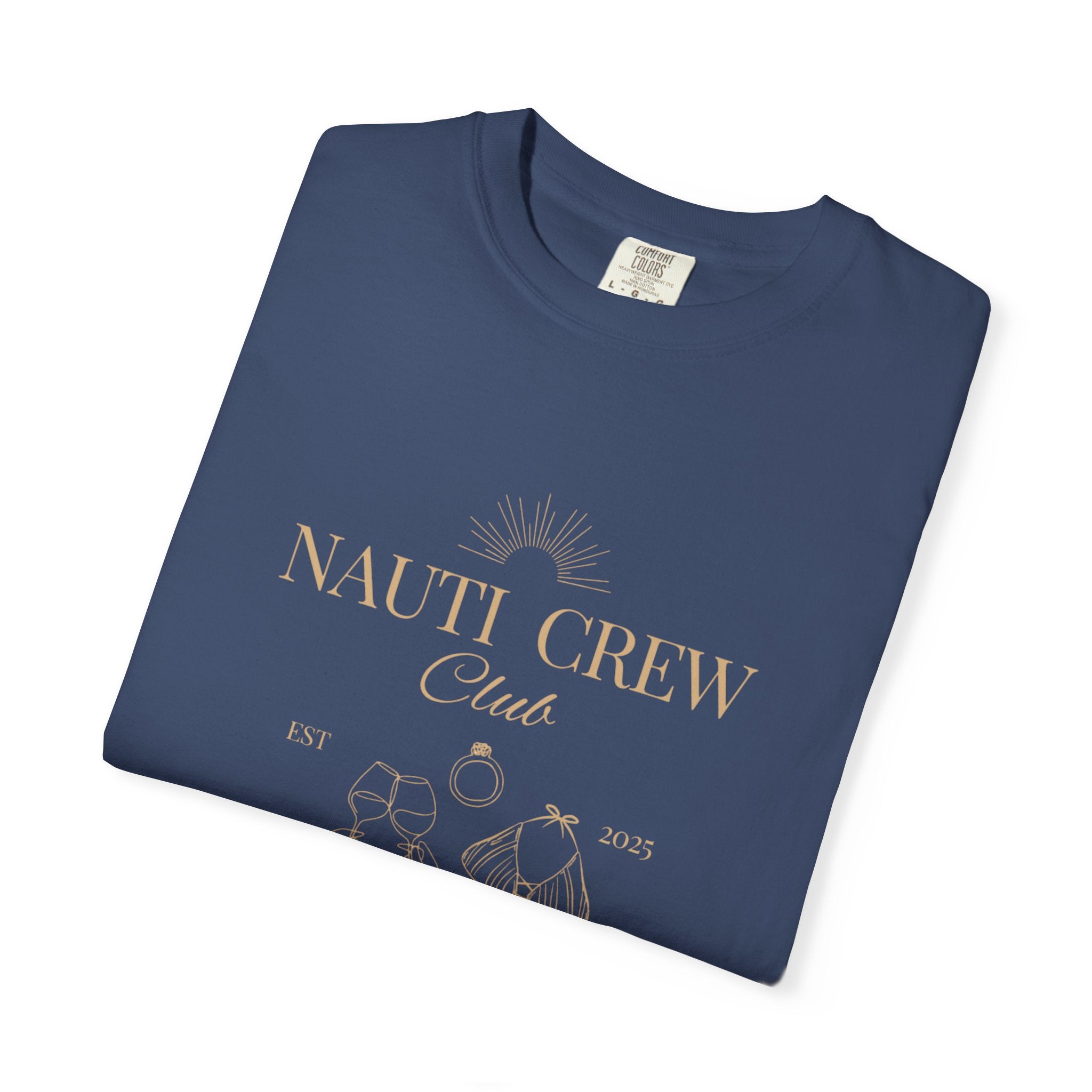 Matching "Nauti Crew-Best Mates" -T-Shirt, Pefect for Bachelorette and Wedding Parties- Unisex Vacation Top, Sailor Humor Apparel
