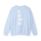 Adult- "Born for this"- (Front)  "In My Lake Era" (Back)- White Writing- Unisex Crewneck Sweatshirt