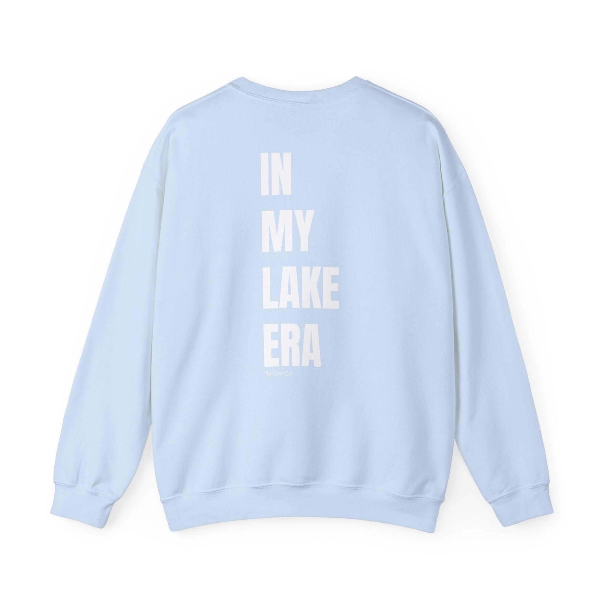 Adult- "Born for this"- (Front)  "In My Lake Era" (Back)- White Writing- Unisex Crewneck Sweatshirt