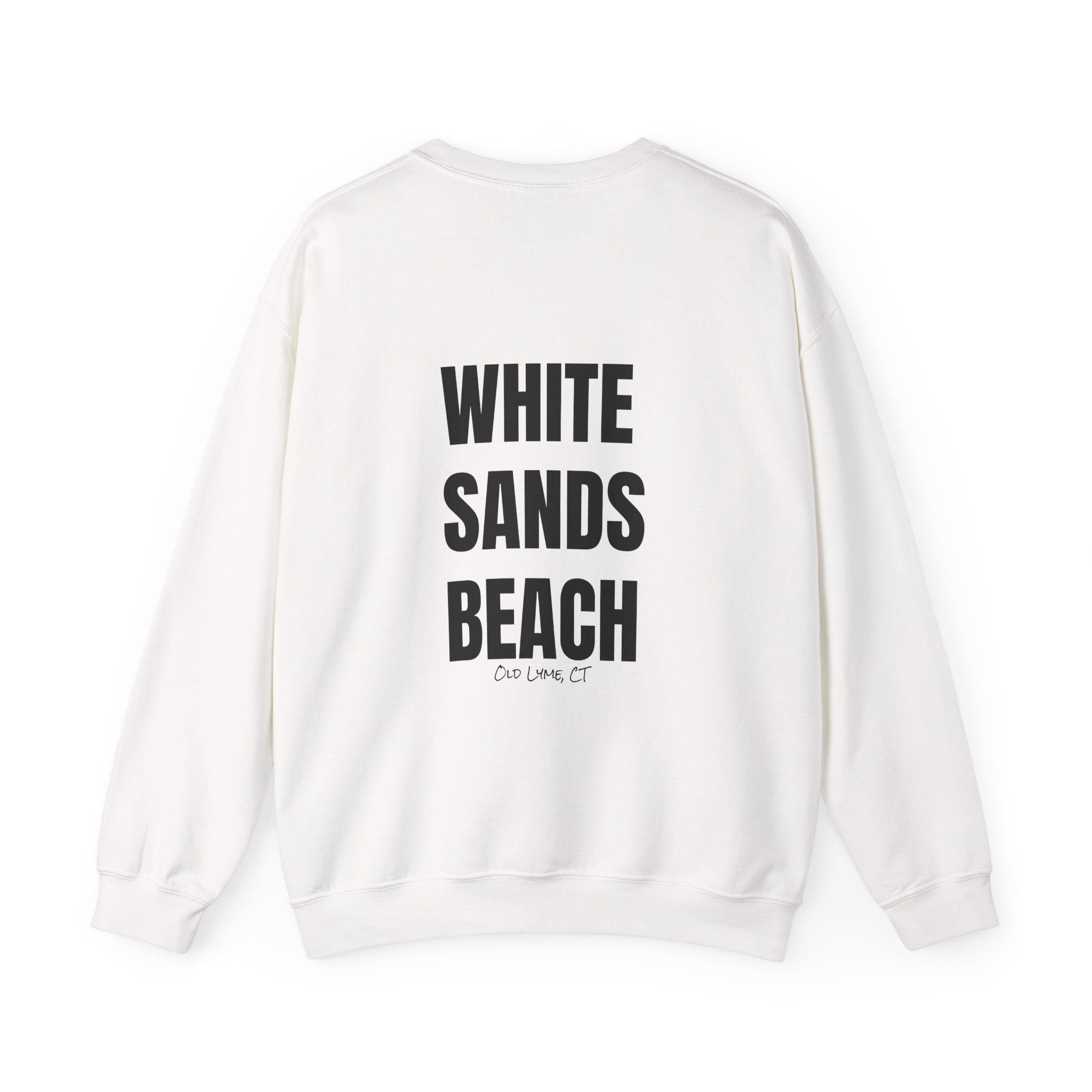 Adult- "'Catch me at"-(Front)- "White Sands Beach Old Lyme, CT"- (Back)- (No Flag) Custom Sweatshirt for location