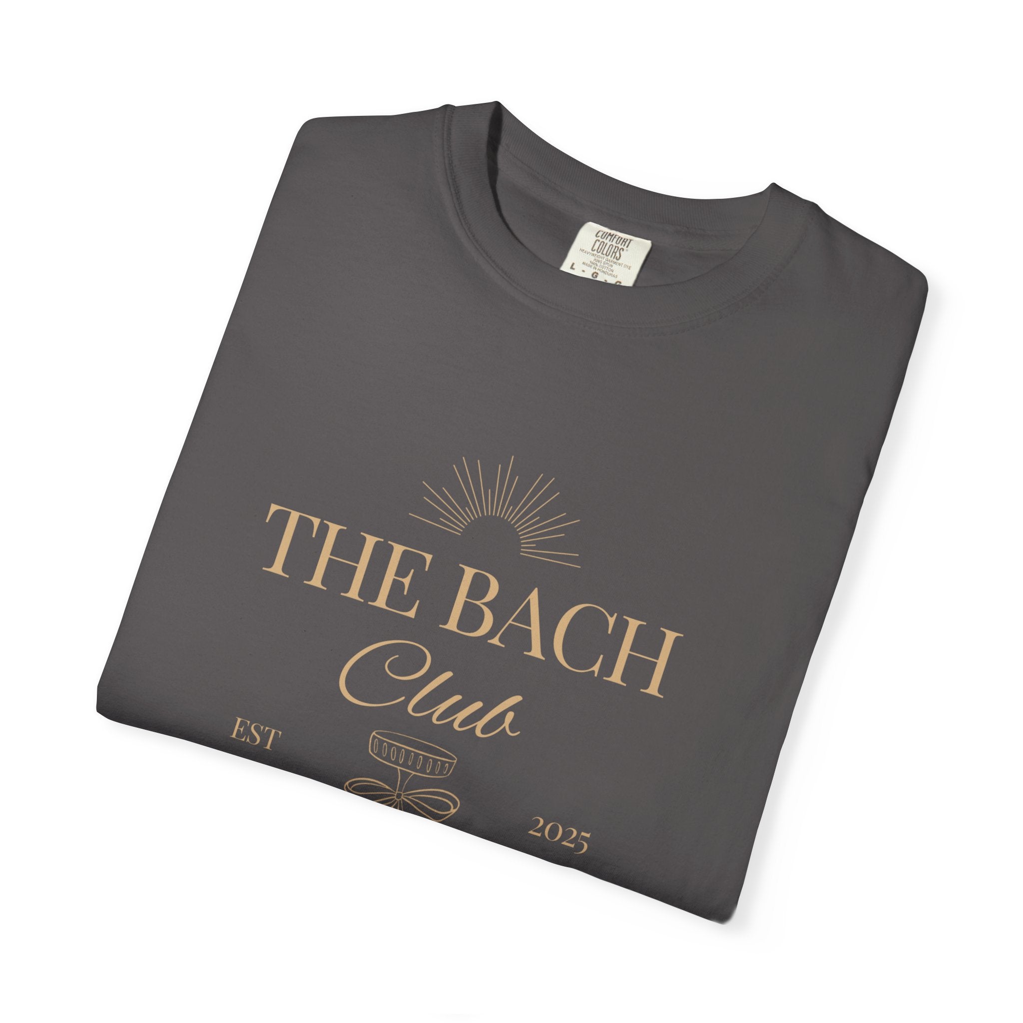 Matching "The Bach Club-Last Splash- Candlewood Lake" -In Beige Writing- Choose a Color Shirt- Perfect for Bachelorette and Wedding Parties- Unisex Vacation Top, Sailor Humor Apparel