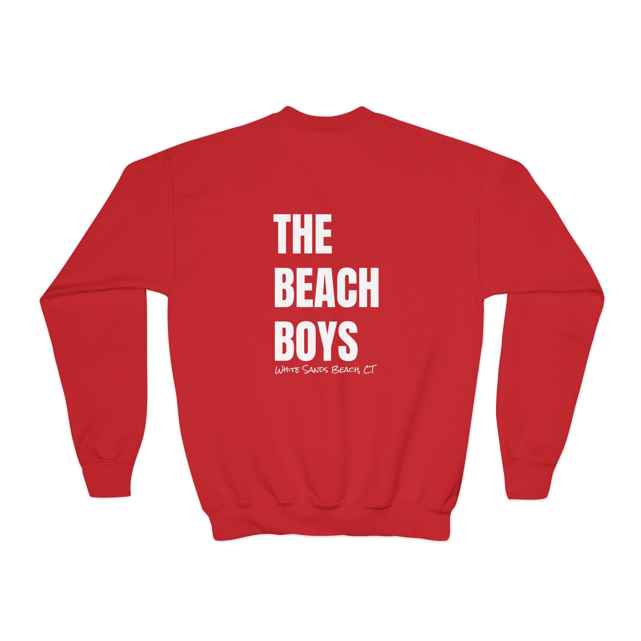 Youth- Beach Sweatshirt for Boys- In White Writing Youth Crewneck