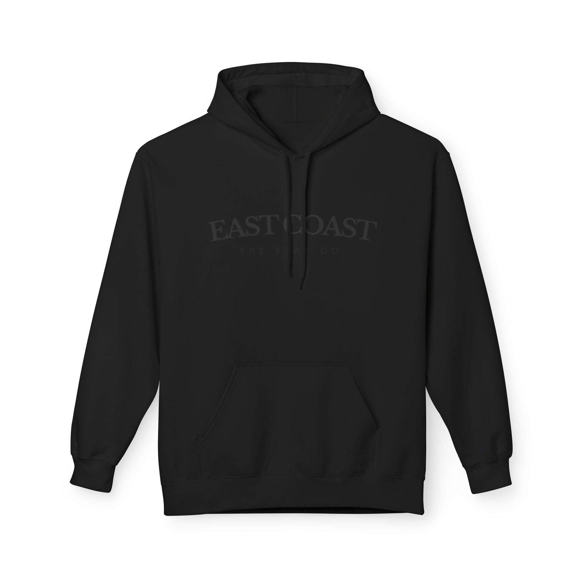 Adult-East Coast - Black Writing Hoodie