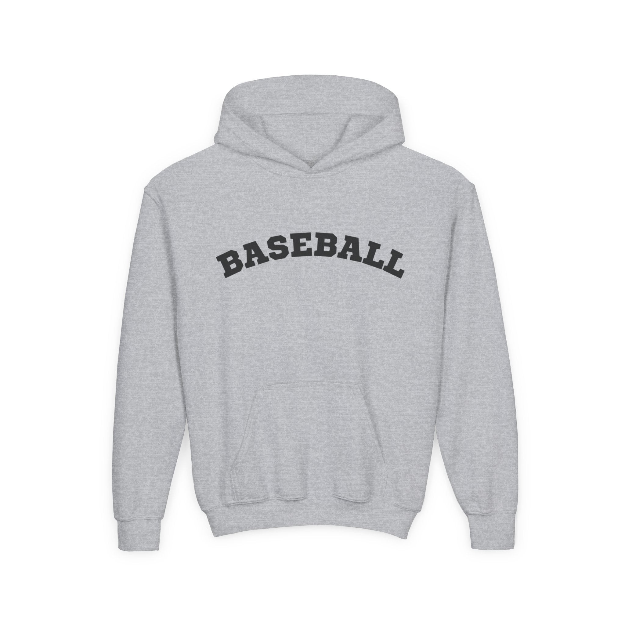 Youth Hoodie "Baseball" - Choose Your Color- Sports Apparel, Gift for Young Athletes, Team Spirit, Cozy Sweatshirt, Game Day Ready