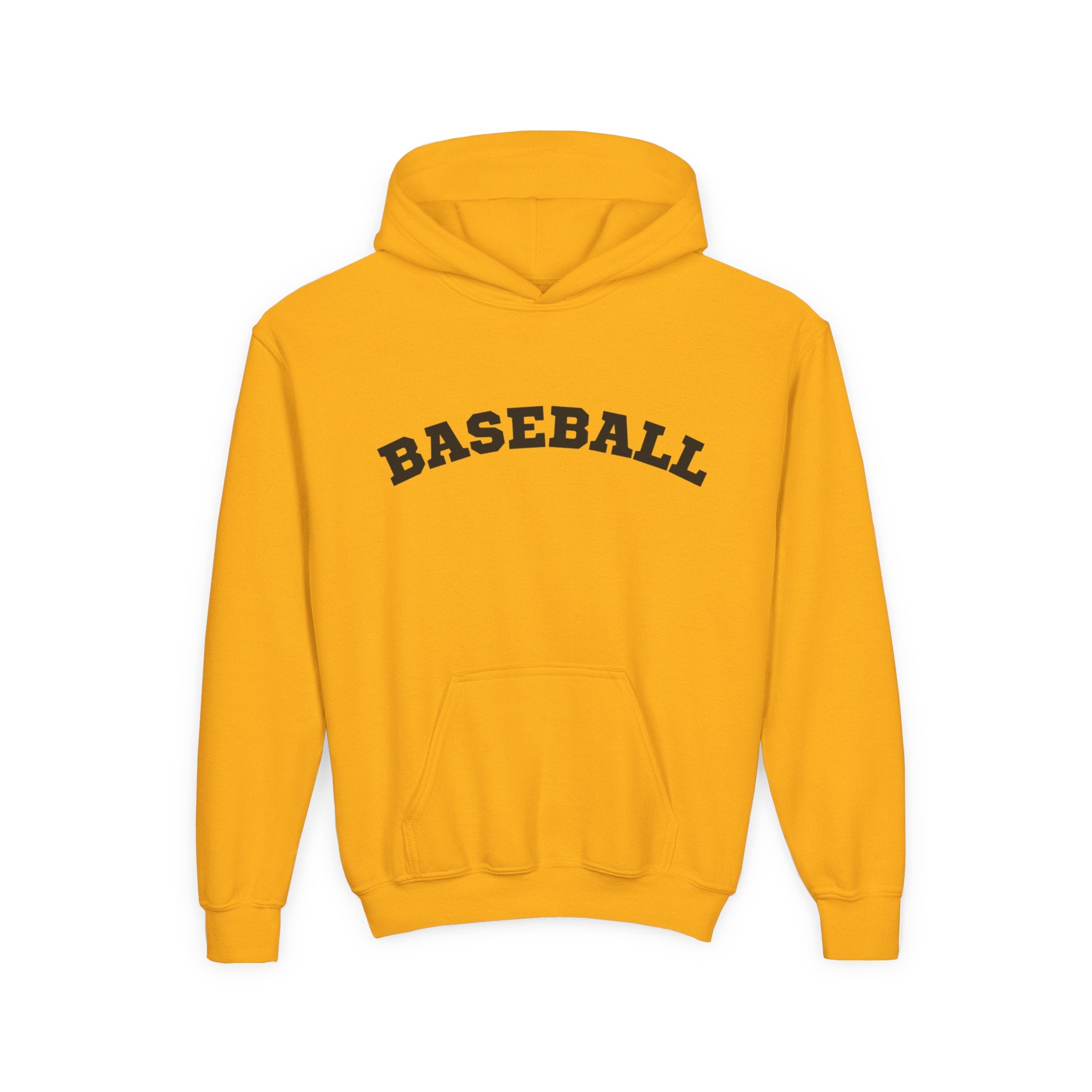 Youth Hoodie "Baseball" - Choose Your Color- Sports Apparel, Gift for Young Athletes, Team Spirit, Cozy Sweatshirt, Game Day Ready