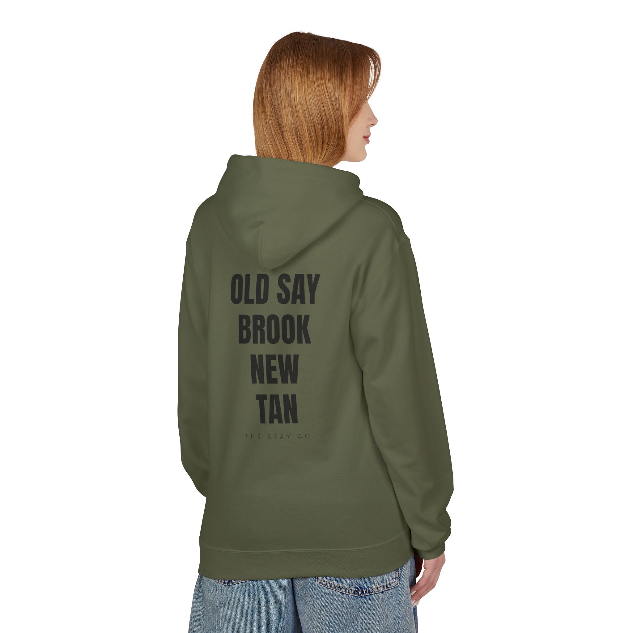 Adult- "Out Of Office" (Front) "Old Saybrook New Tan" (Back) - Hoodie