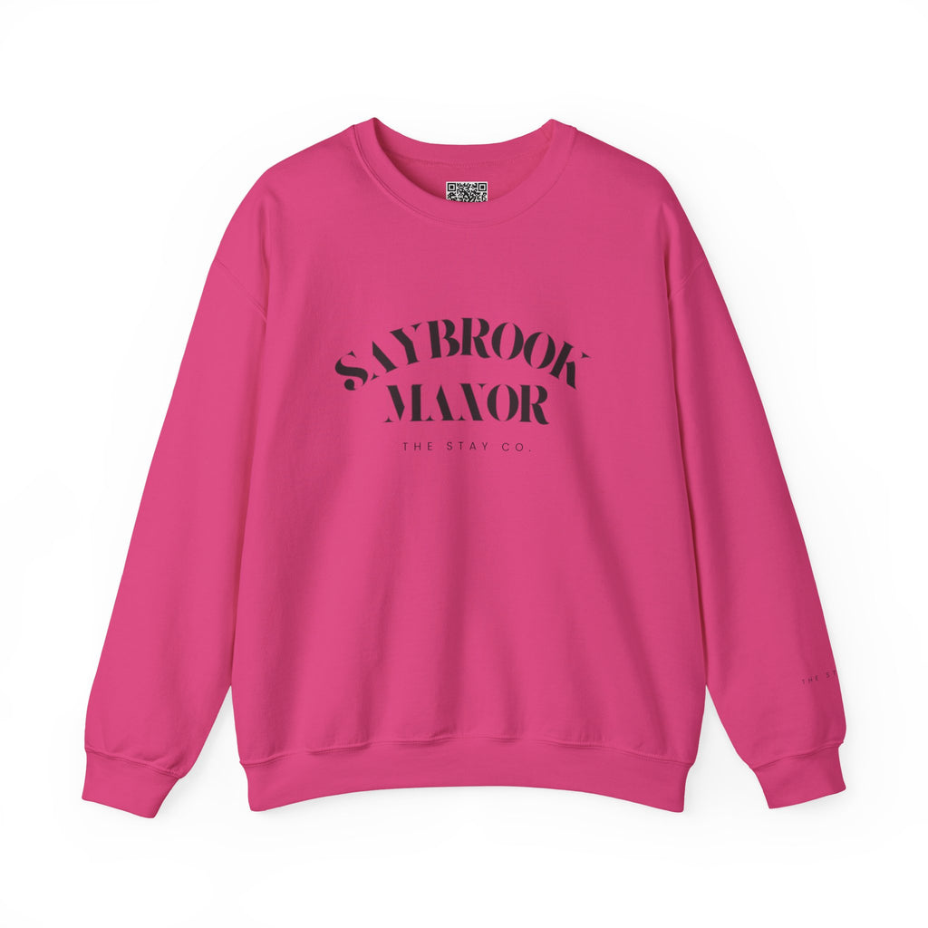 Adult Crewneck-Saybrook Manor with Logo on Back- Black Writing
