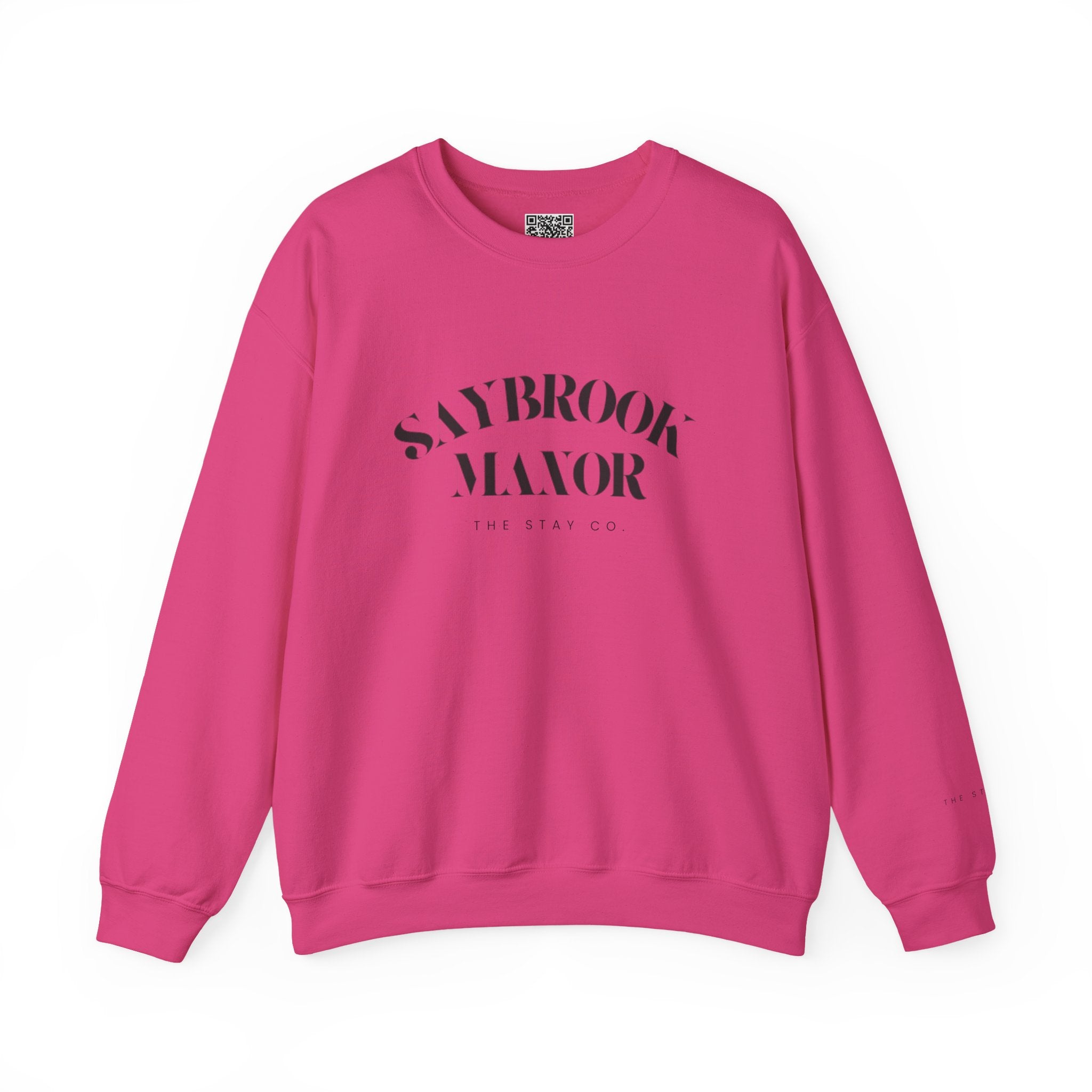 Adult Crewneck-Saybrook Manor with Logo on Back- Black Writing