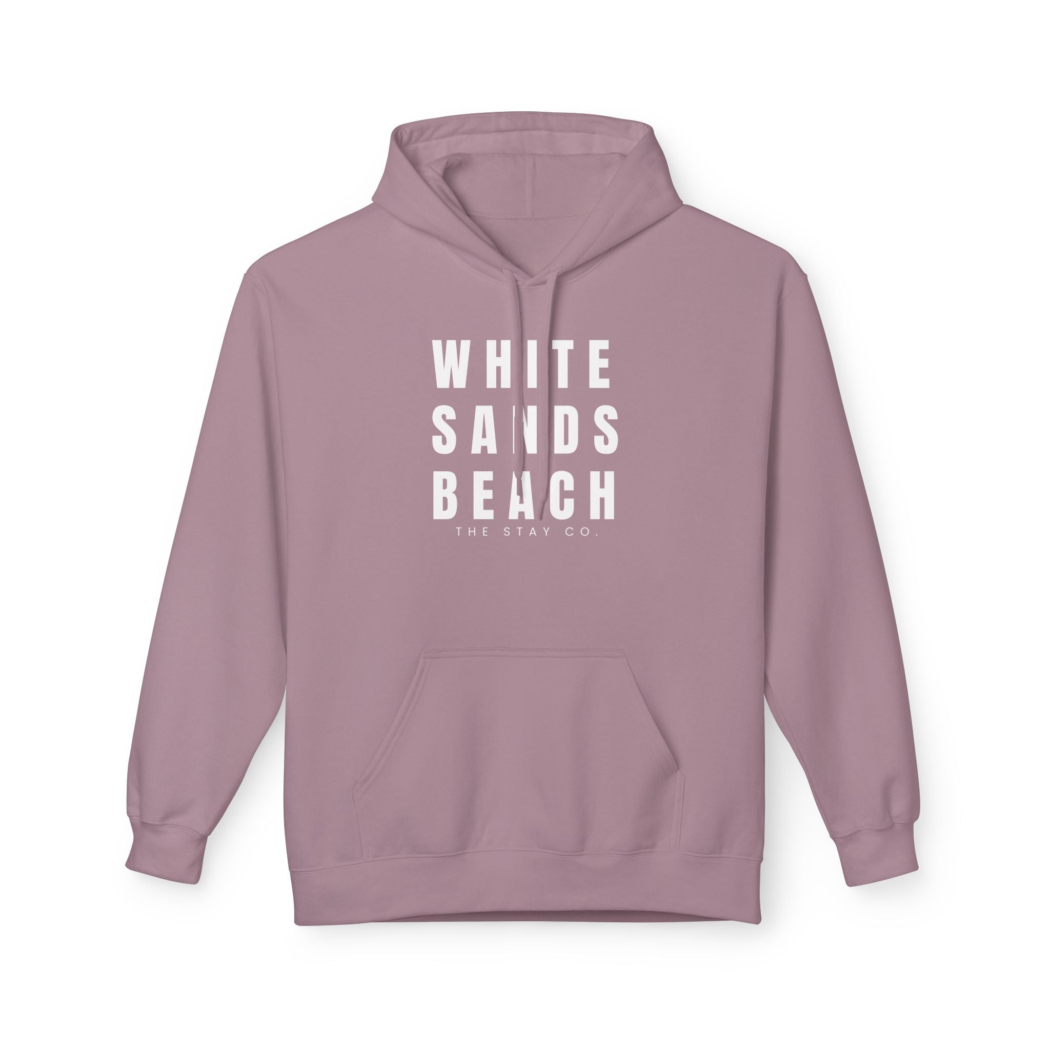 White Sands Beach Hoodie in White Writing