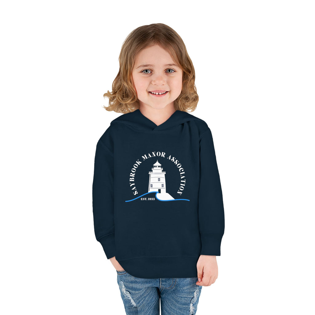 Toddler Hoodie- Saybrook Manor Association Logo on Front - "NAP. SNAX. SAYBROOK. REPEAT."