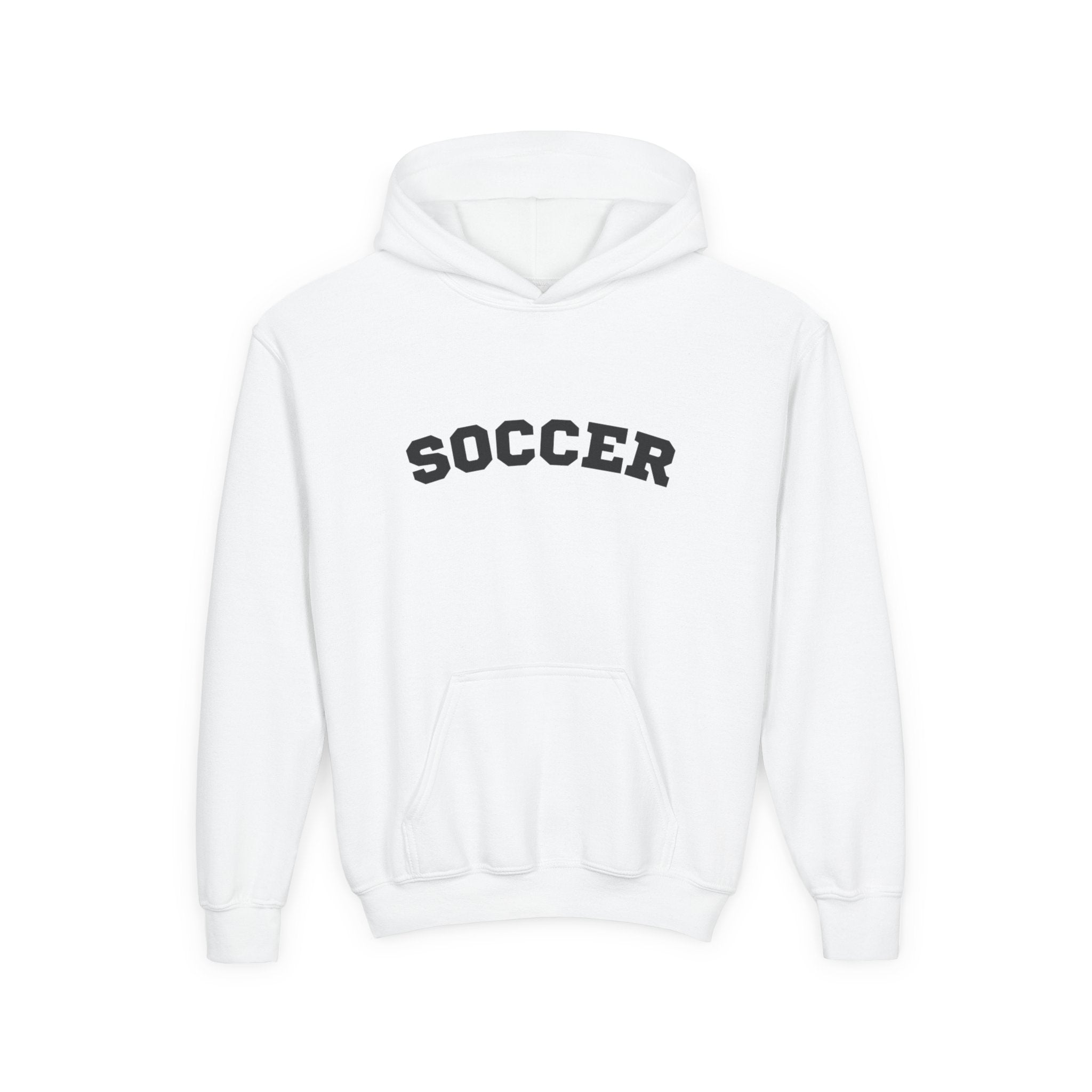Youth Hoodie "Soccer" - Choose Your Color-Sports Apparel, Gift for Young Athletes, Team Spirit, Cozy Sweatshirt, Game Day Ready