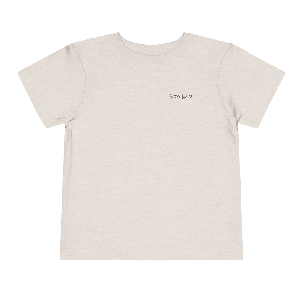 Toddler (2T-5T) - "Stay Wild" (Front) - "Stay Wild Lake Child" (Back) -Black Writing Short Sleeve Tee
