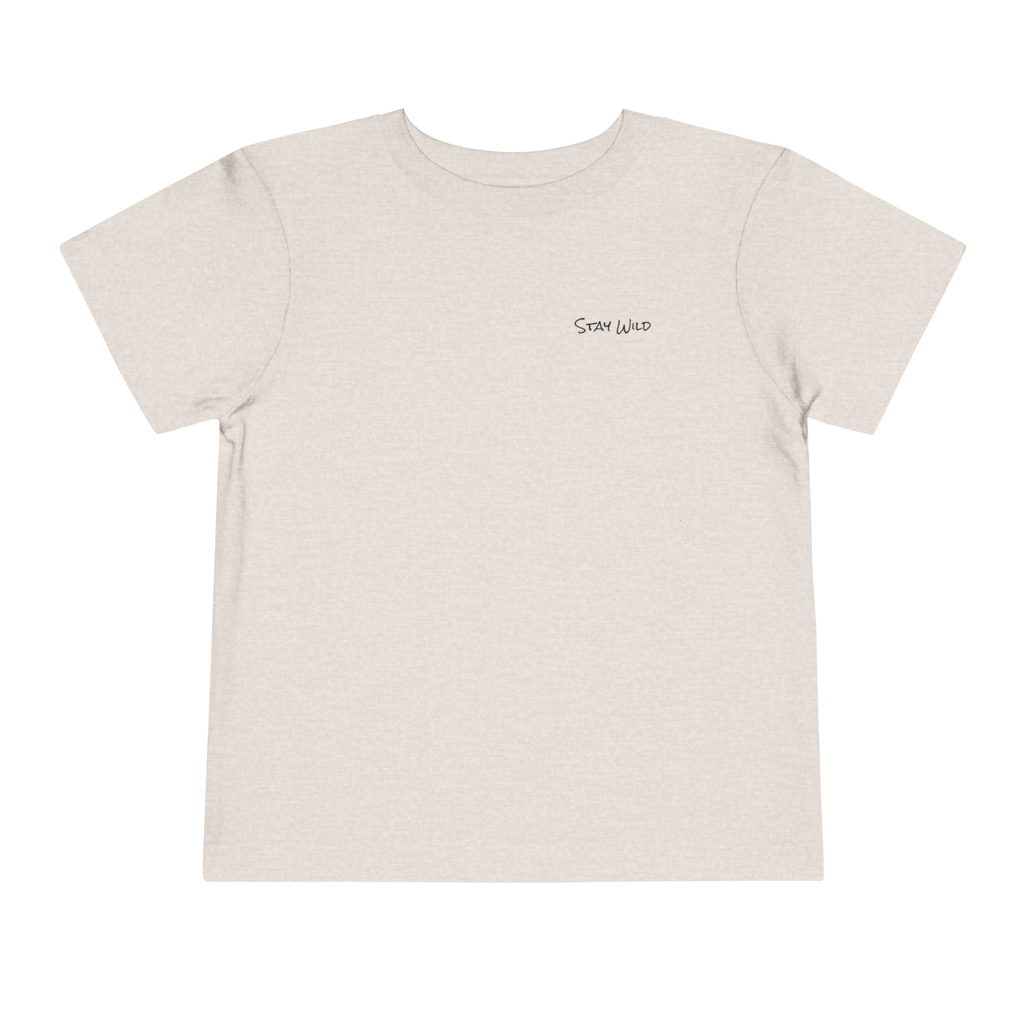 Toddler (2T-5T) - "Stay Wild" (Front) - "Stay Wild Lake Child" (Back) -Black Writing Short Sleeve Tee