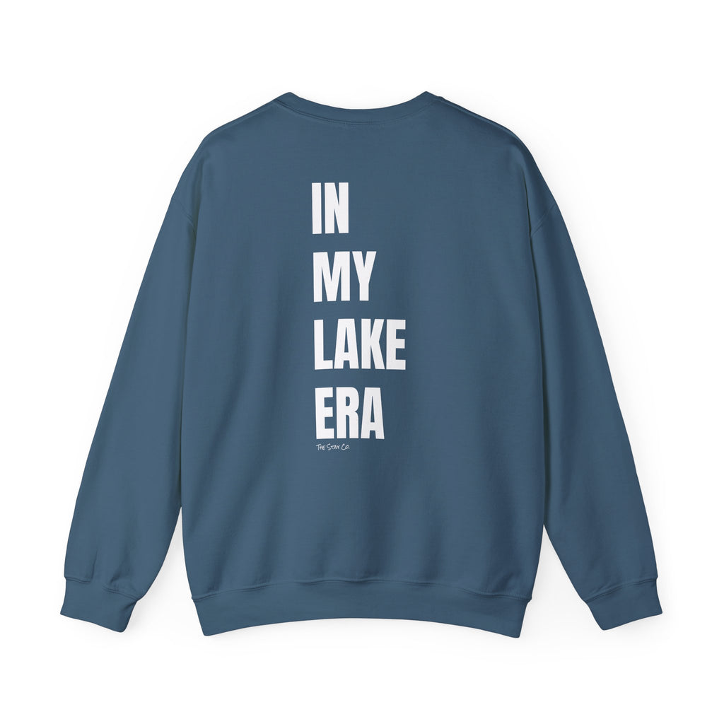 Adult- "Born for this"- (Front)  "In My Lake Era" (Back)- White Writing- Unisex Crewneck Sweatshirt