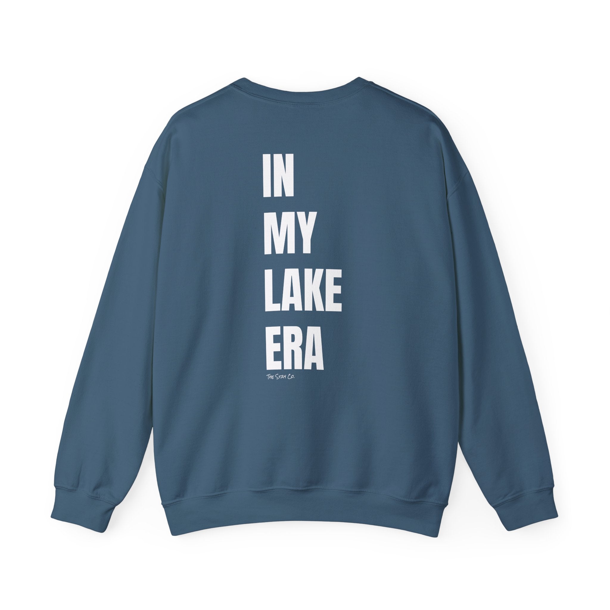 Adult- "Born for this"- (Front)  "In My Lake Era" (Back)- White Writing- Unisex Crewneck Sweatshirt