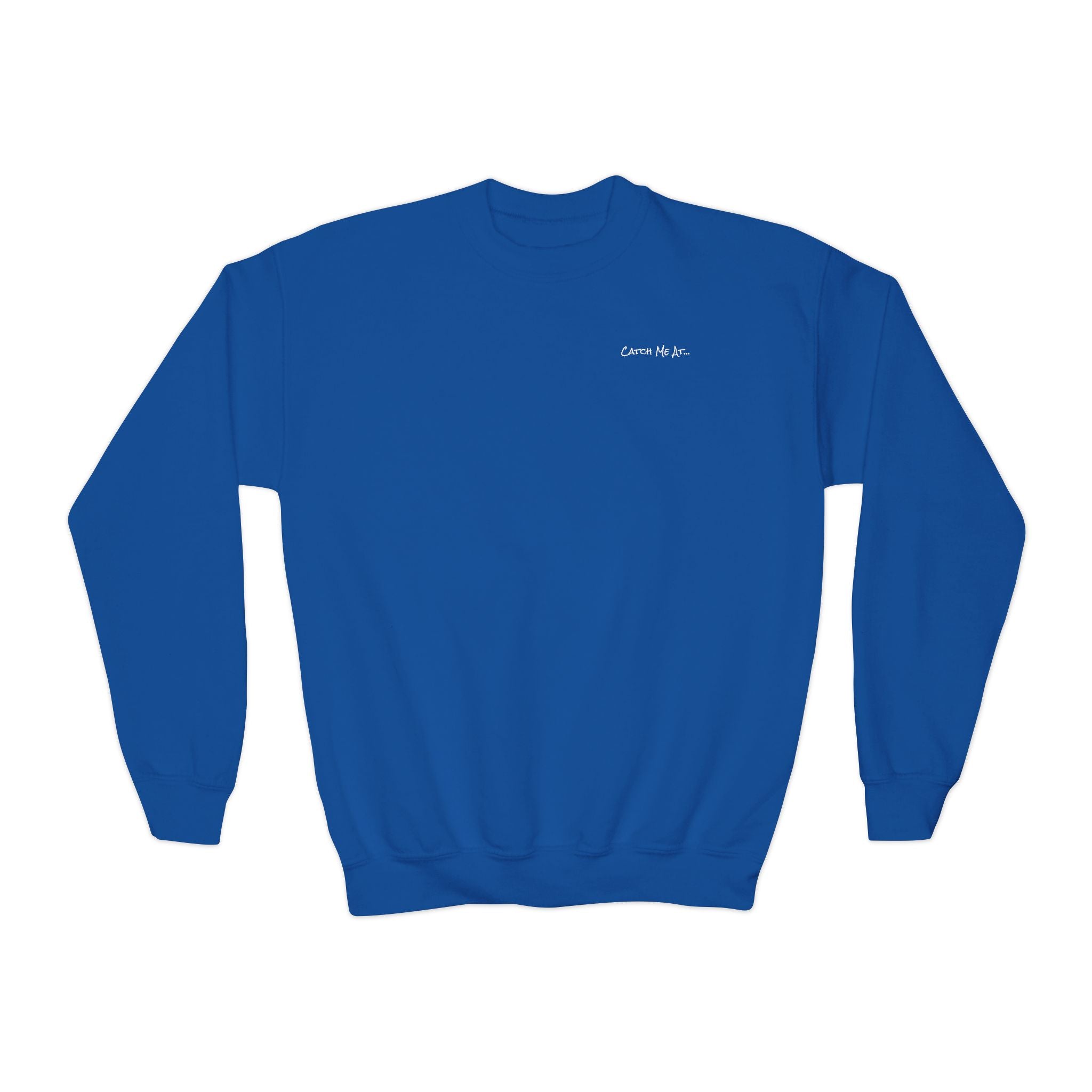 Youth-(XS-XL) "Catch Me At" (Front) "Candlewood Lake" (Back)- Unisex Crewneck Sweatshirt